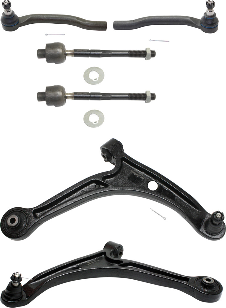 AM MDX 01-06 PILOT 03-08 FRONT CONTROL ARM KIT RH AND LH Lower w ball joint s 6 pc Kit with Tie Rod End SKU KIT 100317-69 OEM 51360S3VA01-51360S3VA03-51360S