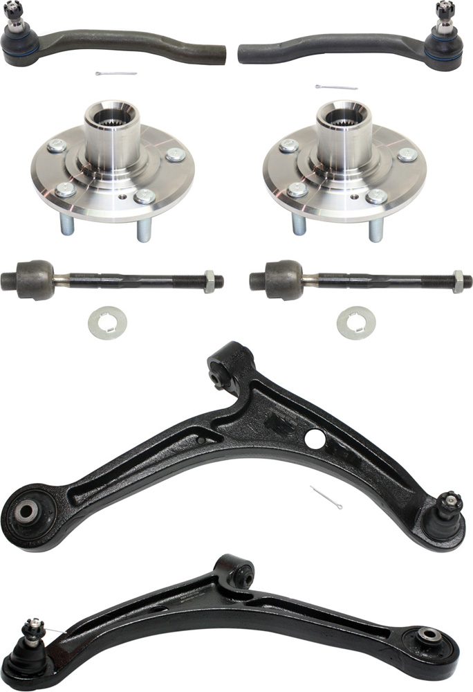 AM MDX 01-02 PILOT 03-04 FRONT CONTROL ARM KIT RH AND LH Lower w ball joint s 8 pc Kit with Wheel Hub Tie Rod End SKU KIT 100317-70 OEM 51360S3VA01-51360S3VA03-51360S