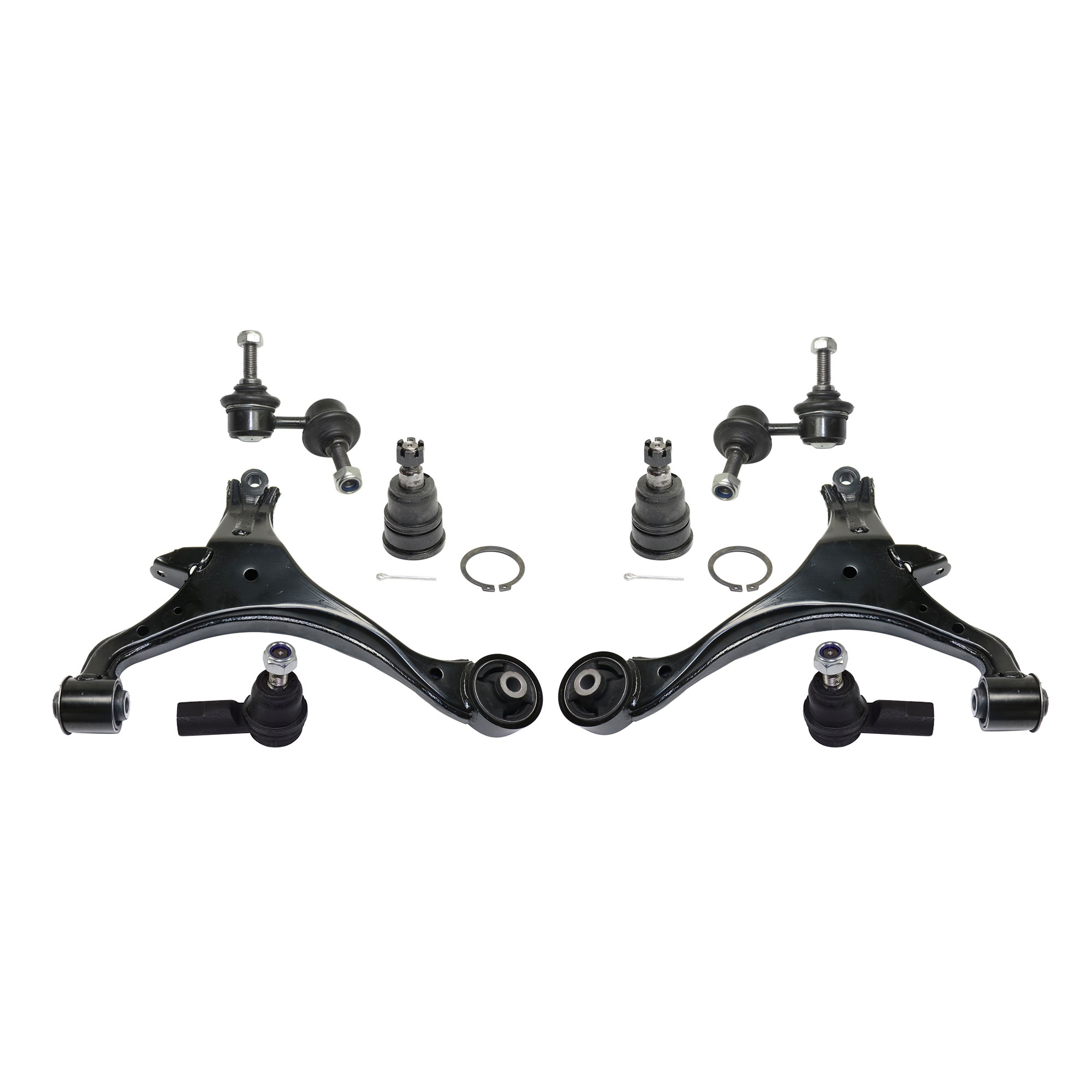 AM RSX 02-04 FRONT CONTROL ARM KIT RH AND LH Lower w ball joint s 8 pc Kit with Ball Joint Sway Bar Link and Tie Rod End SKU KIT 100317-72 OEM 5051410-45D2399 FA2354 MK90493