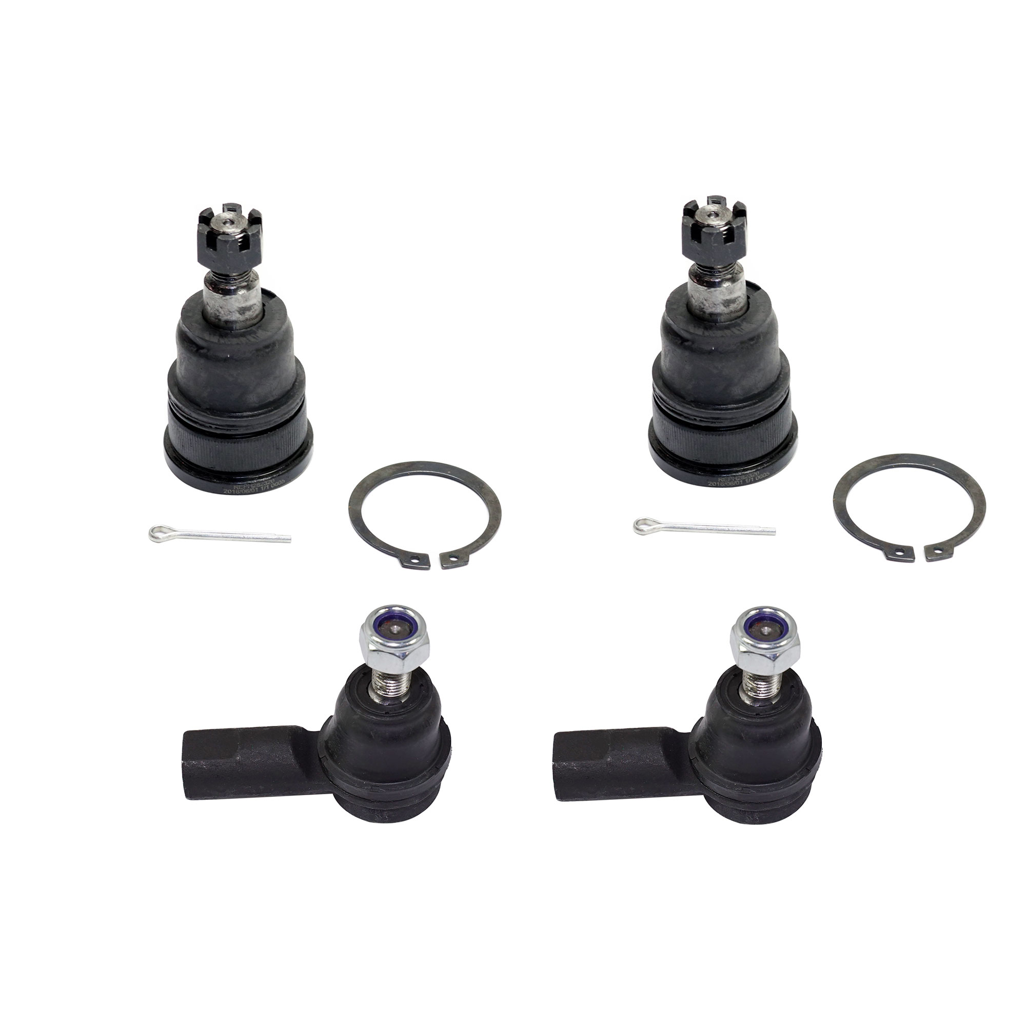 AM RSX 02-04 FRONT SUSPENSION KIT RH AND LH 4 pc Kit with Ball Joints and Tie Rod Ends SKU KIT 100317-75 OEM 5051410-45D2399 FA2354 MK90493
