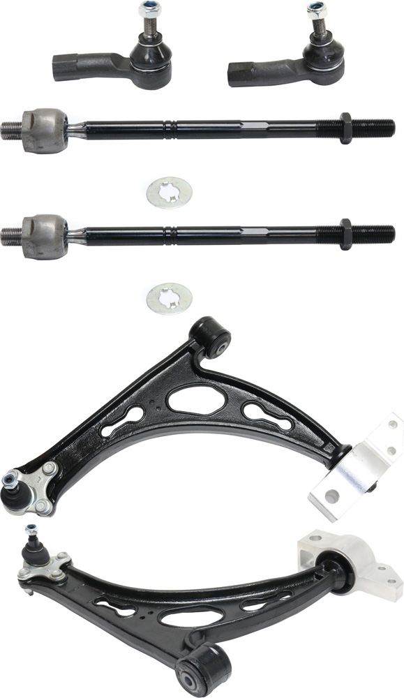 AM JETTA 05-14 GOLF 10-14 FRONT CONTROL ARM KIT RH AND LH Lower w ball joint s 6 pc Kit with Tie Rod End SKU KIT 100317-83 OEM 1K0407151AC 1K0407151AD 1K0407
