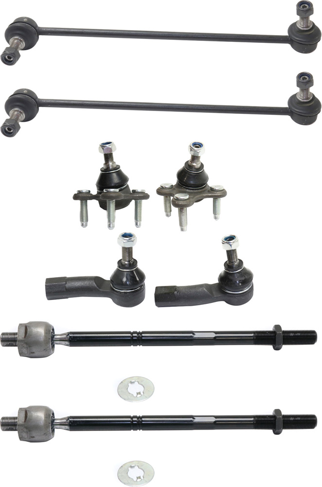 AM JETTA 05-18 FRONT SUSPENSION KIT RH AND LH 8 pc Kit with Ball Joints Sway Bar Links and Tie Rod Ends SKU KIT 100317-86 OEM 1015971-2601618-5051338-1K0