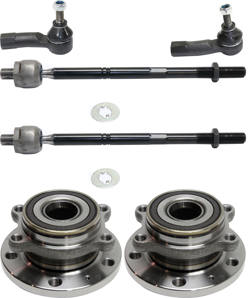 AM JETTA 05-18 FRONT SUSPENSION KIT RH AND LH 6 pc Kit with Tie Rod Ends and Wheel Hubs SKU KIT 100317-88 OEM 1015850-2693426-4012089-401220