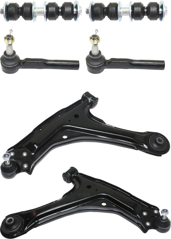 AM GRAND AM 99-05 MALIBU 97-03 FRONT CONTROL ARM KIT RH AND LH w ball joint s 6 pc Kit with Sway Bar Link and Tie Rod End SKU KIT 100318-20 OEM 10365844-15216919-22625029-227