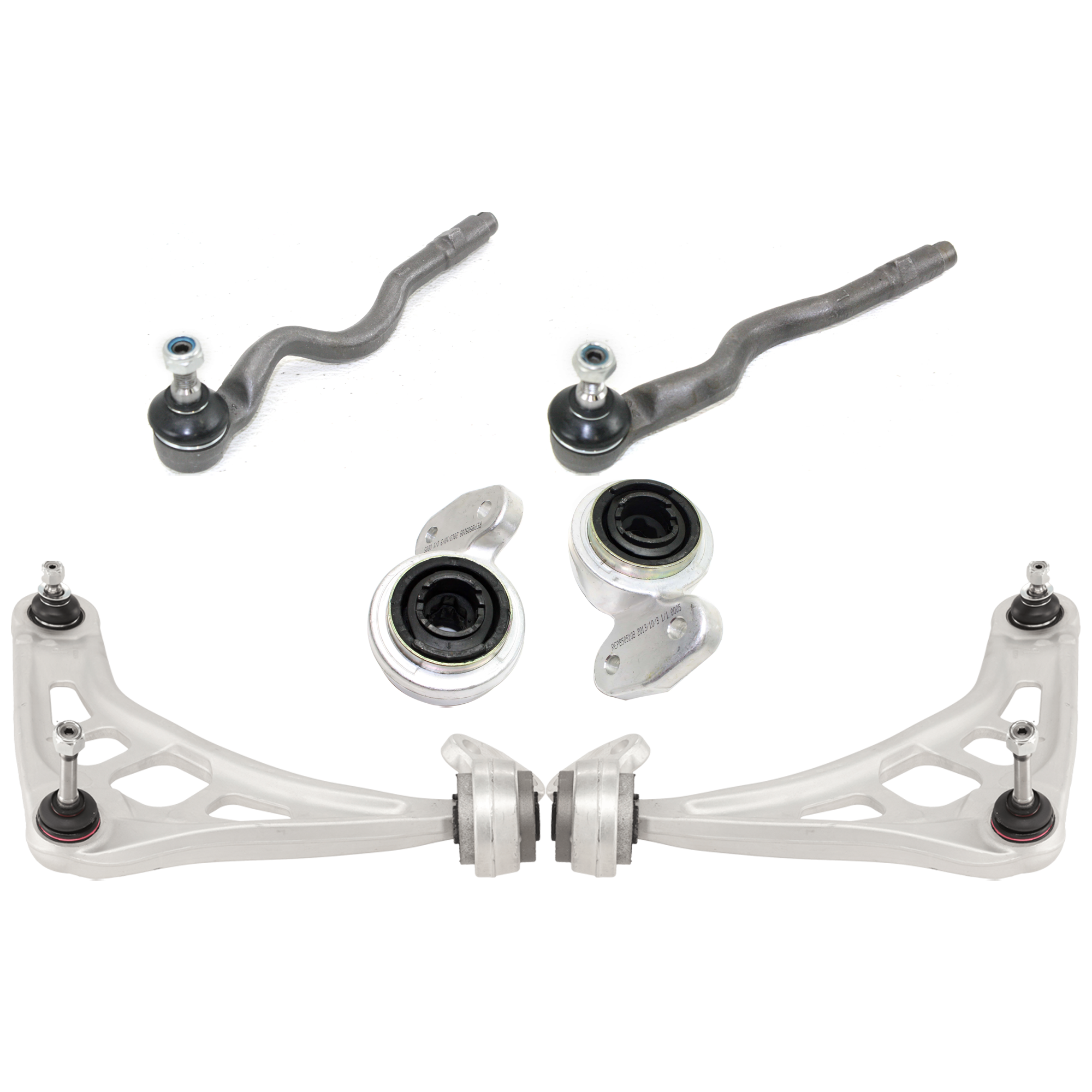 AM 3 SERIES 99-06 Z4-03-08 FRONT CONTROL ARM KIT RH AND LH Lower w ball joint s 6 pc Kit with Control Arm Bushing Tie Rod End SKU KIT 100417-103 OEM 31126777851-31126751317-311267
