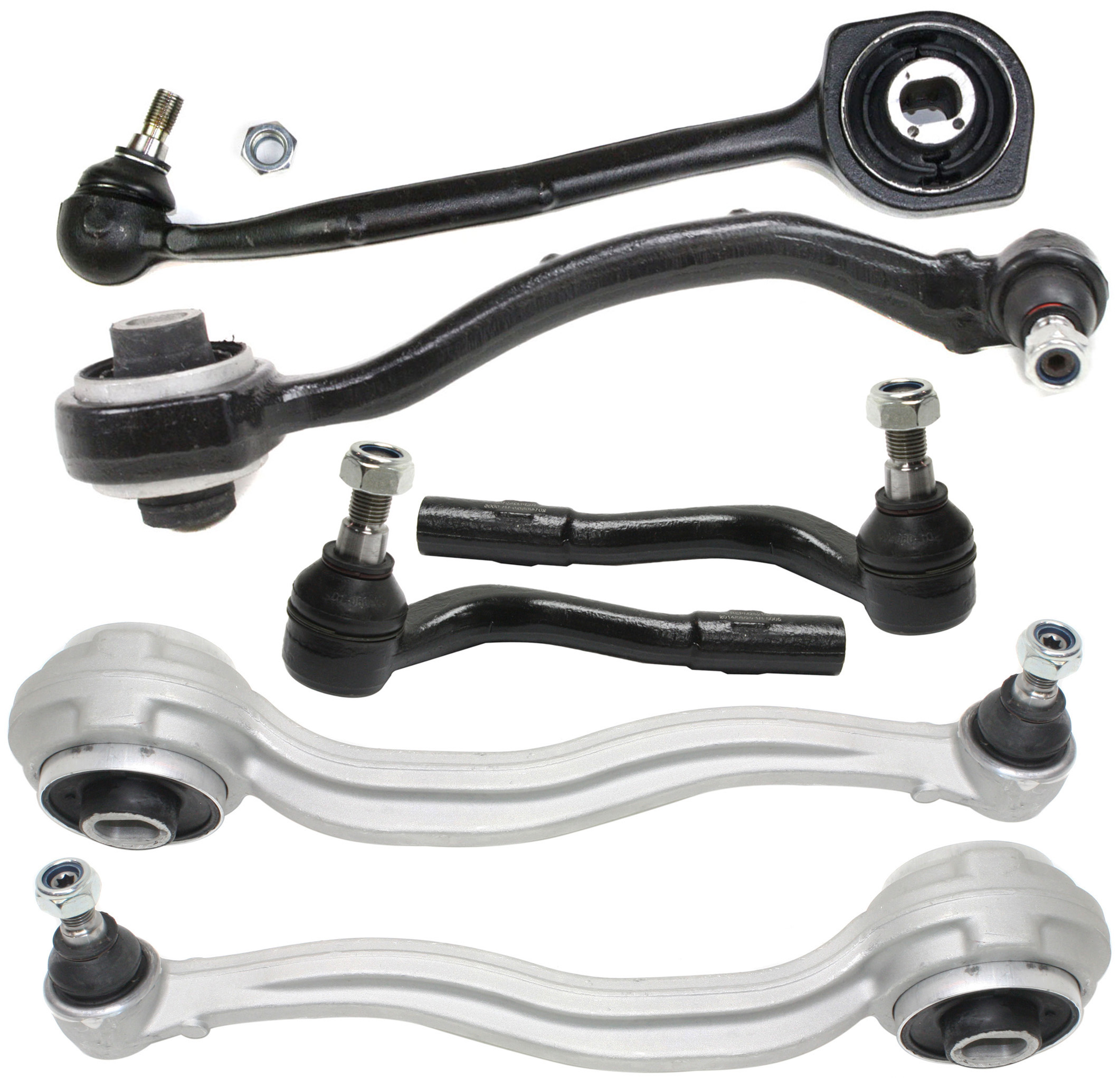 AM C CLASS 01-07 SLK CLASS 05-11 FRONT CONTROL ARM KIT RH AND LH Lower Frontward and Rearward w ball joint s 6 pc Kit with Tie Rod End SKU KIT 100417-17 OEM 2033303311-2033303411-20333020