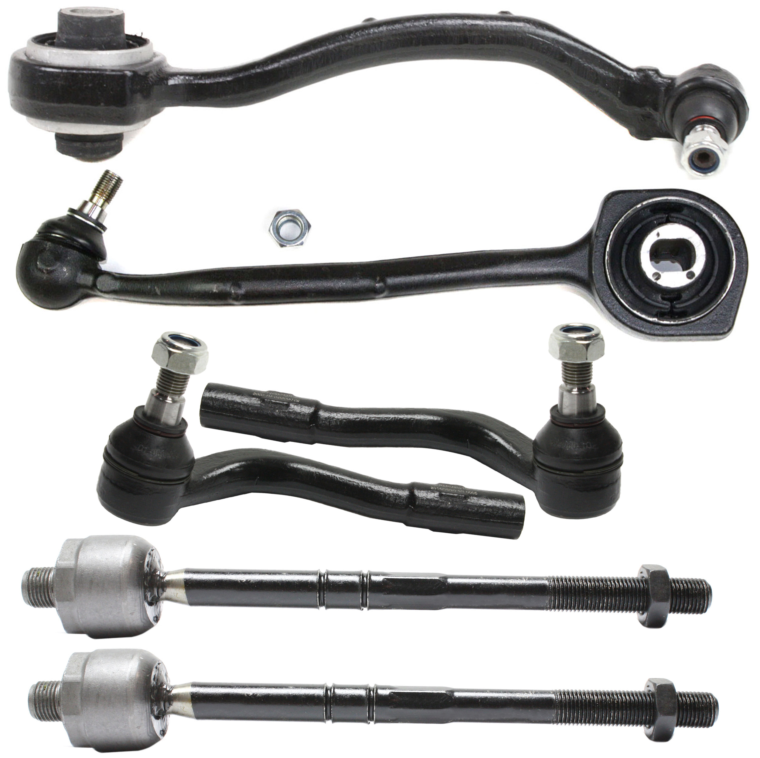 AM C CLASS 01-07 CLK CLASS 03-09 FRONT CONTROL ARM KIT RH AND LH Lower Frontward and Rearward w ball joint s 6 pc Kit with Tie Rod End SKU KIT 100417-20 OEM 2033303311-2033303411-20333020