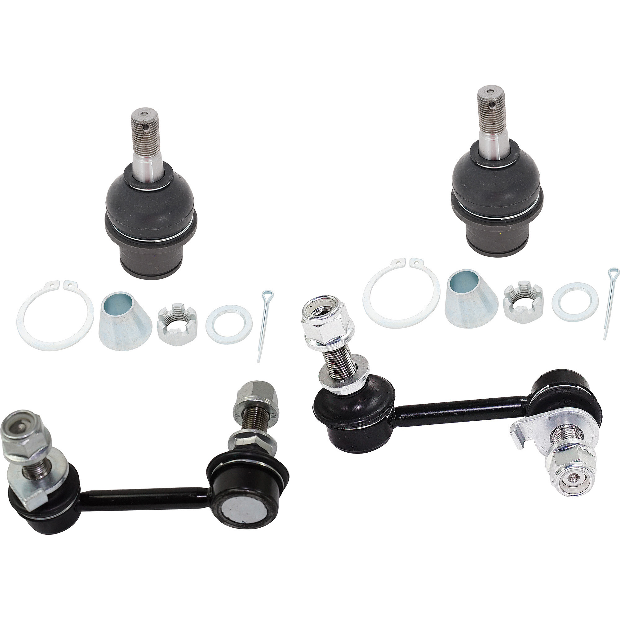 AM G35-03-07-350Z 03-09 FRONT SUSPENSION KIT RH AND LH 4 pc kit with Ball Joints and Sway Bar Links SKU KIT 100417-84 OEM 40015AL55J 1015920 TC5465 SL43