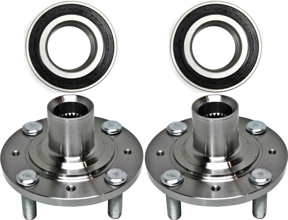AM CIVIC 92-00 CIVIC DEL SOL 93-97 FRONT HUB ASSEMBLY RH AND LH 4 Studs 4 pc Kit w Wheel Bearings SKU KIT 100418-51