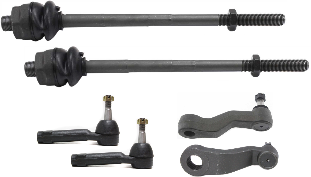 AM SIERRA SILVERADO 99-07 FRONT SUSPENSION KIT 6 pc Kit with Idler Arm Pitman Arm and Tie Rod Ends SKU KIT 100612-02 OEM 190165-2683714-4501120-1247934