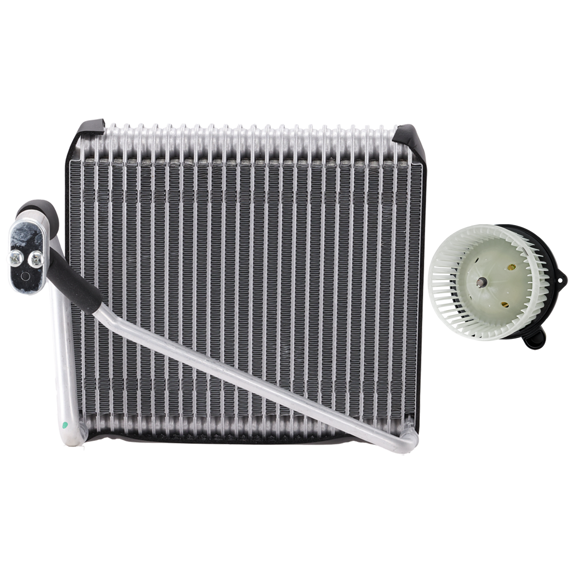 AM SOUL 10-13 A C EVAPORATOR 2 pc Kit includes Blower Motor SKU KIT 100725-02 Partslink KI3126115 OEM 971402K000-971132K000