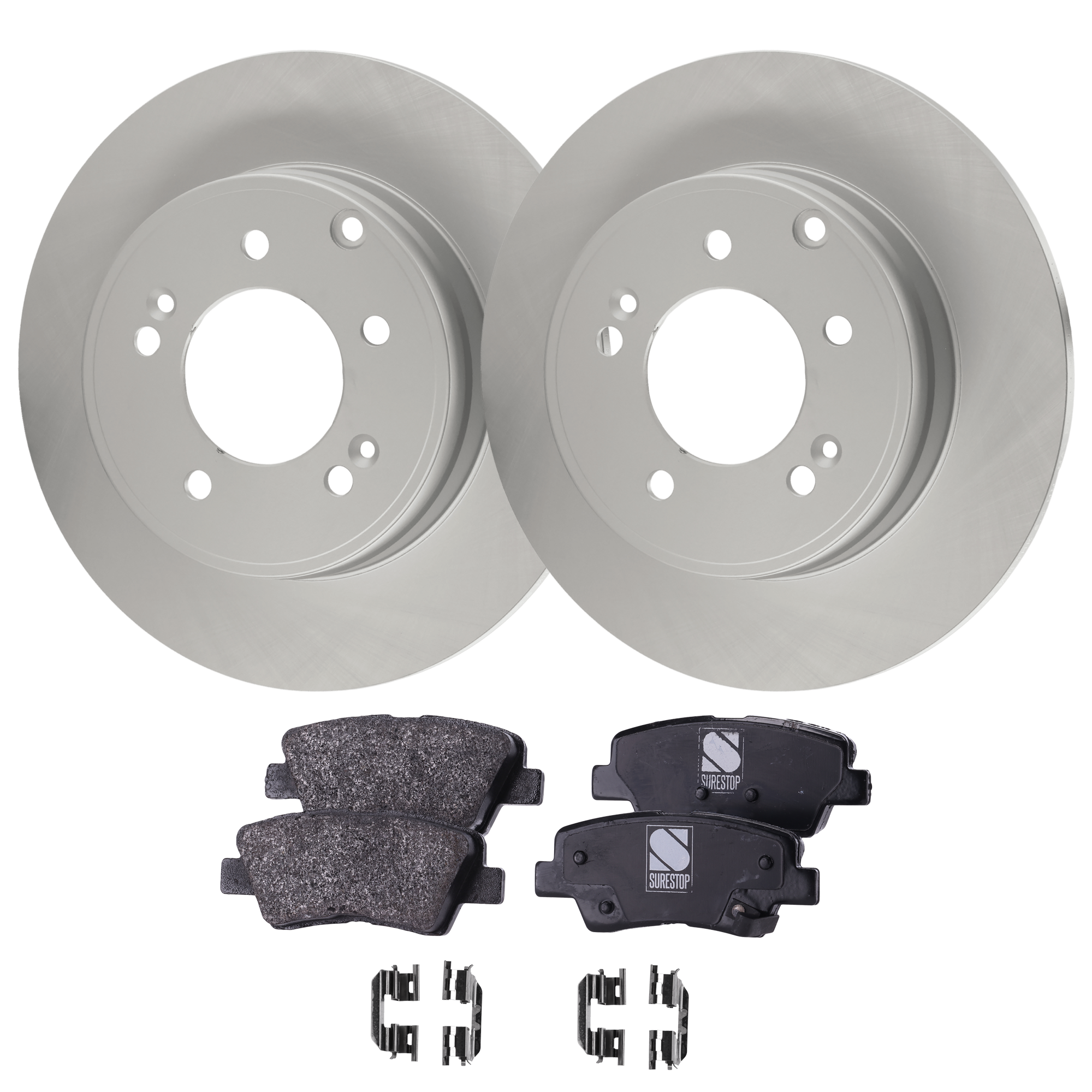 AM OPTIMA 11-16 AZERA 14-17 REAR BRAKE DISC AND PAD KIT 4 pc kit SKU KIT 100725 AE393 OEM 584110A100 PFM 583022TA60-5830