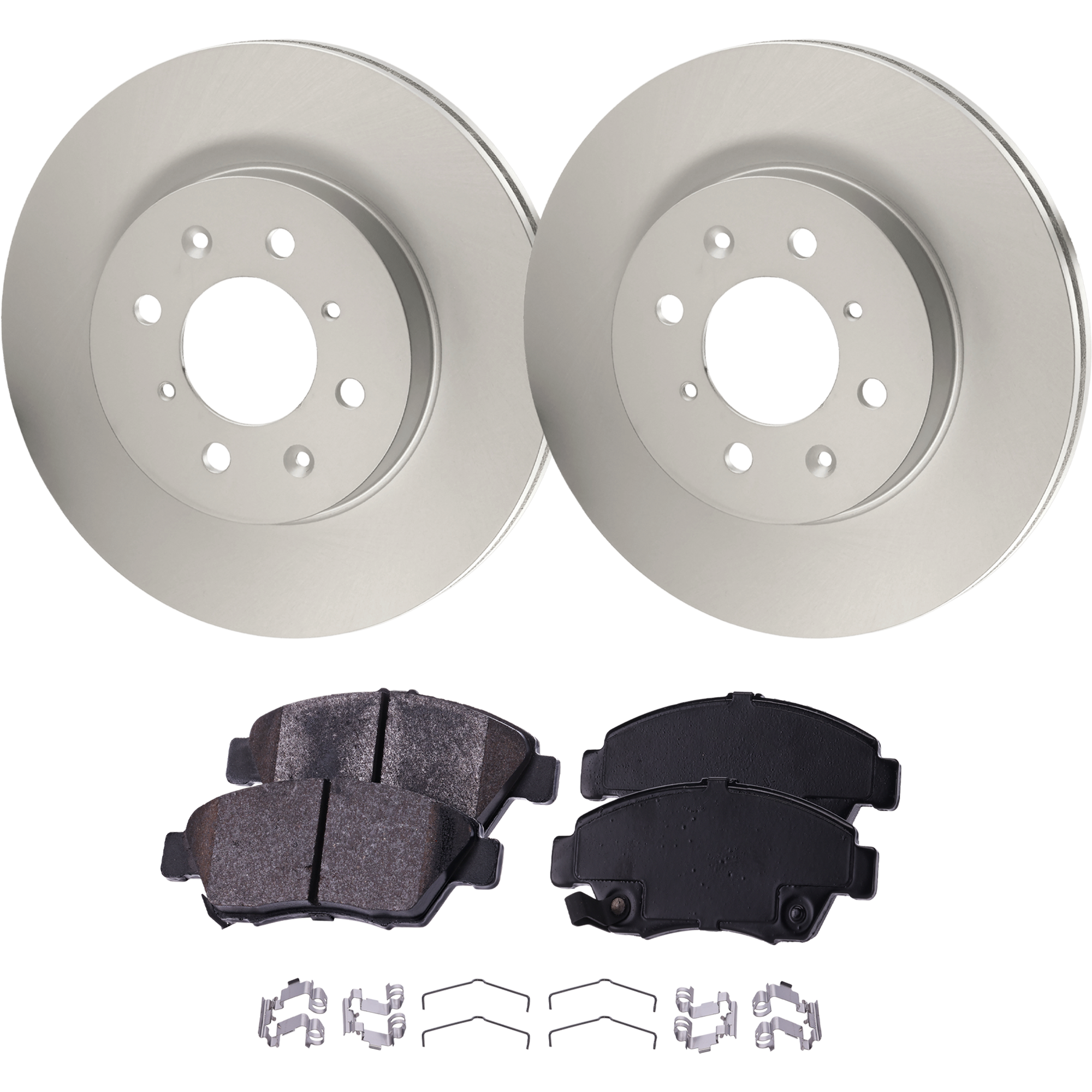 AM CIVIC 03-05 FRONT BRAKE DISC AND PAD KIT 2 Wheel Set SKU KIT 100725 AE415 OEM 45251SK7A00 PFM 45022S5BJ00-45