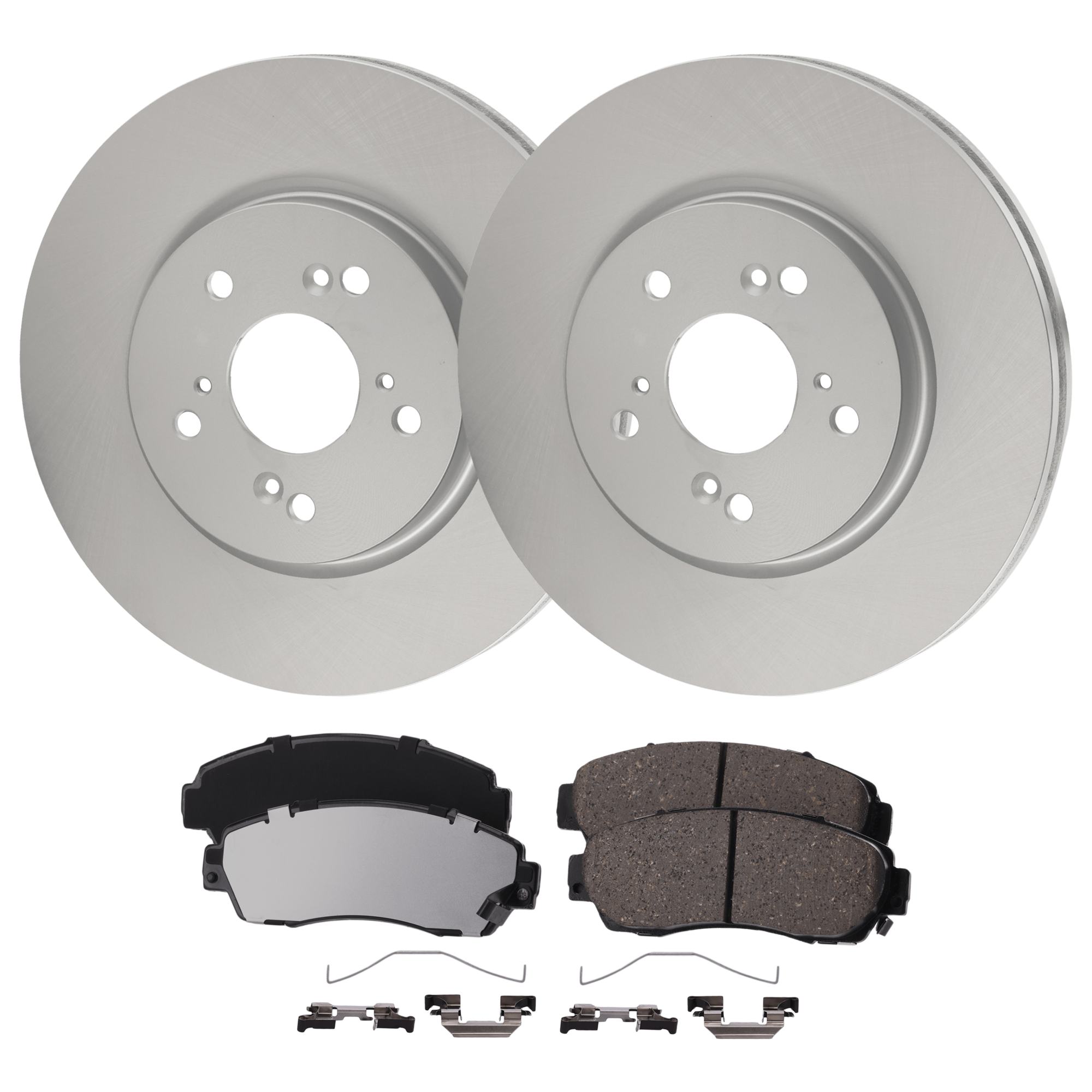 AM CROSSTOUR 12-15 FRONT BRAKE DISC AND PAD KIT 4 pc kit SKU KIT 100725 AE416 OEM 45251STKA00 PFM 26296AL03A 450