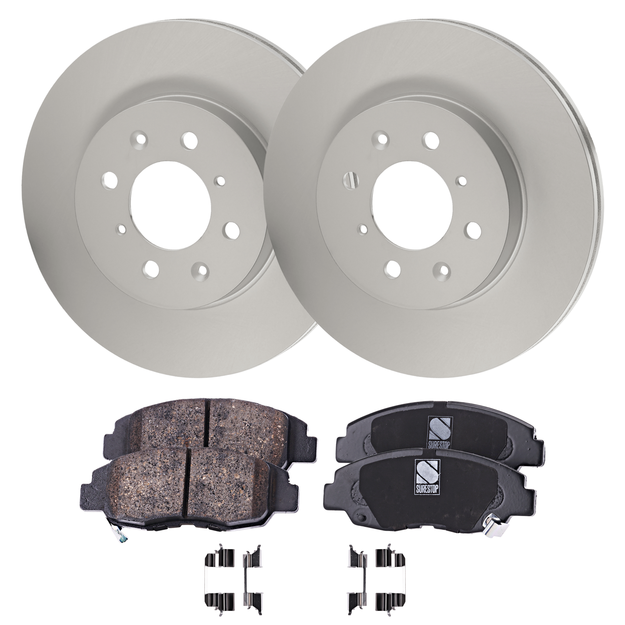 AM CIVIC 96-03 INSIGHT 10-14 FRONT BRAKE DISC AND PAD KIT 4 pc kit SKU KIT 100725 AE421 OEM 45251SK7A00 PFM 45022S01A01-45