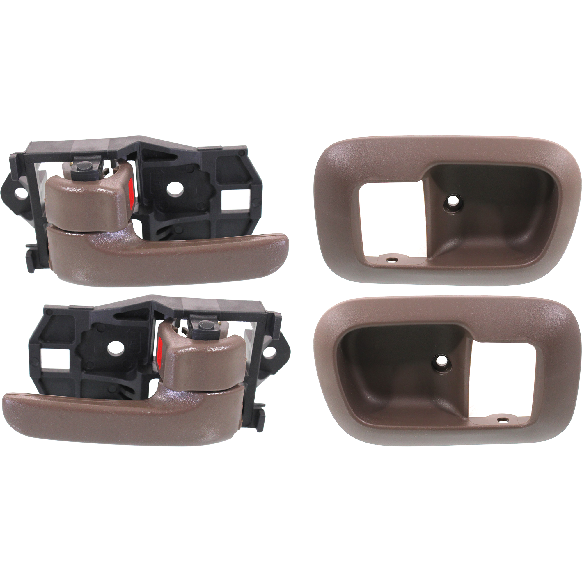 AM CAMRY 97-01 FRONT INTERIOR DOOR HANDLE RH AND LH 4 pc Kit with Door Handle Trim SKU KIT 100914-03 Partslink TO1353151 TO1352151 OEM 69205AA010E1-69206AA010E1-6927
