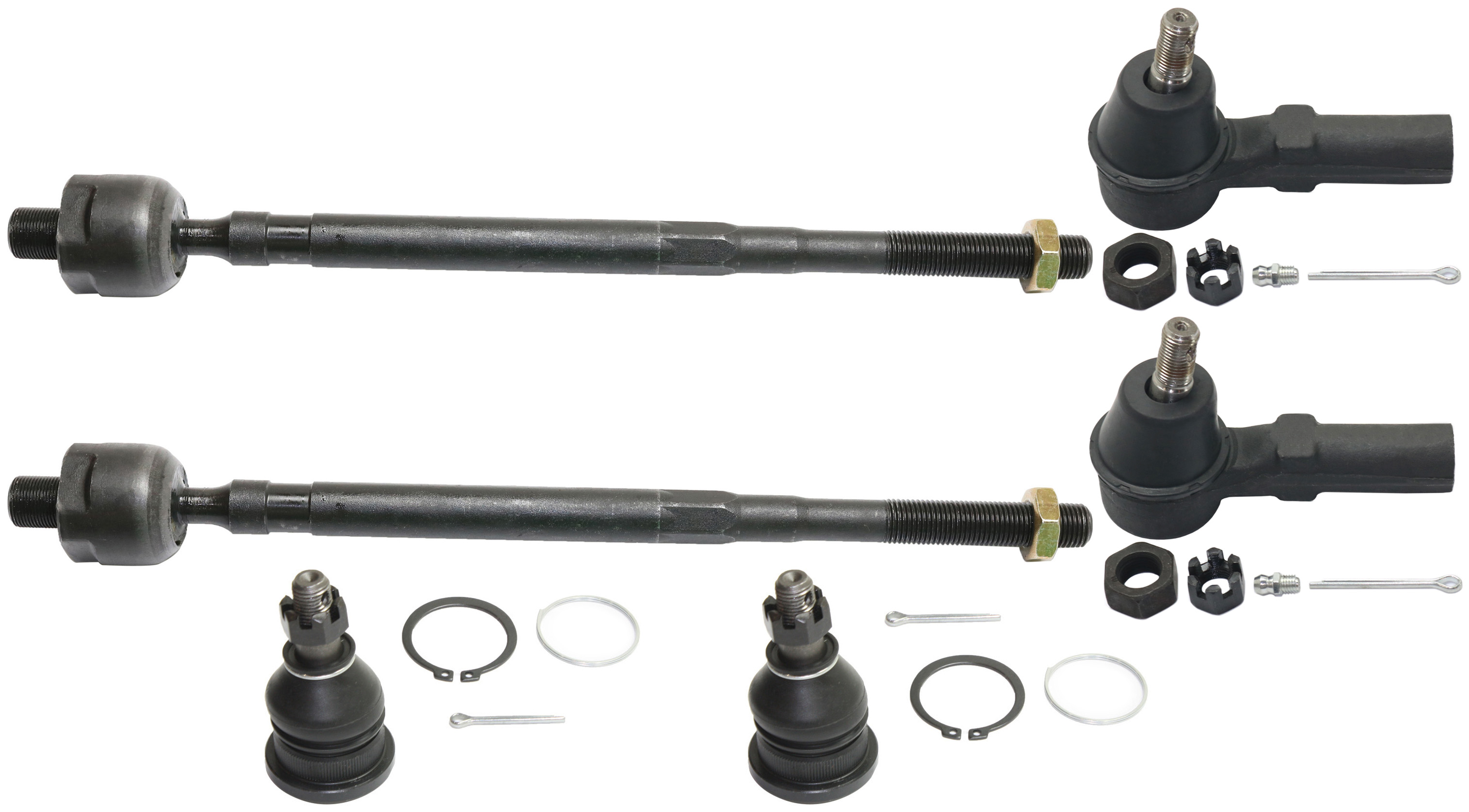 AM MAXIMA 00-03 I35-02-04 FRONT SUSPENSION KIT RH AND LH 6 pc kit w Ball Joints and Tie Rod Ends SKU KIT 100915-03 Partslink NI4520101 OEM 104334-2601601-5051326-45D2326