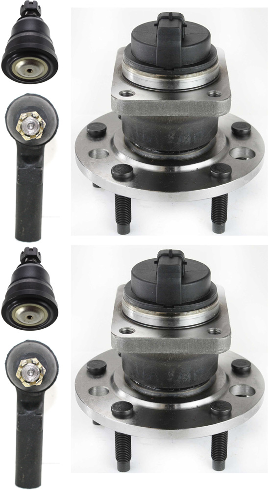 AM CAMARO FIREBIRD 93-02 FRONT SUSPENSION KIT RH AND LH 6 pc Kit with Ball Joints Tie Rod Ends and Wheel Hubs SKU KIT 101017-17 OEM 10277-282009-282032-305153