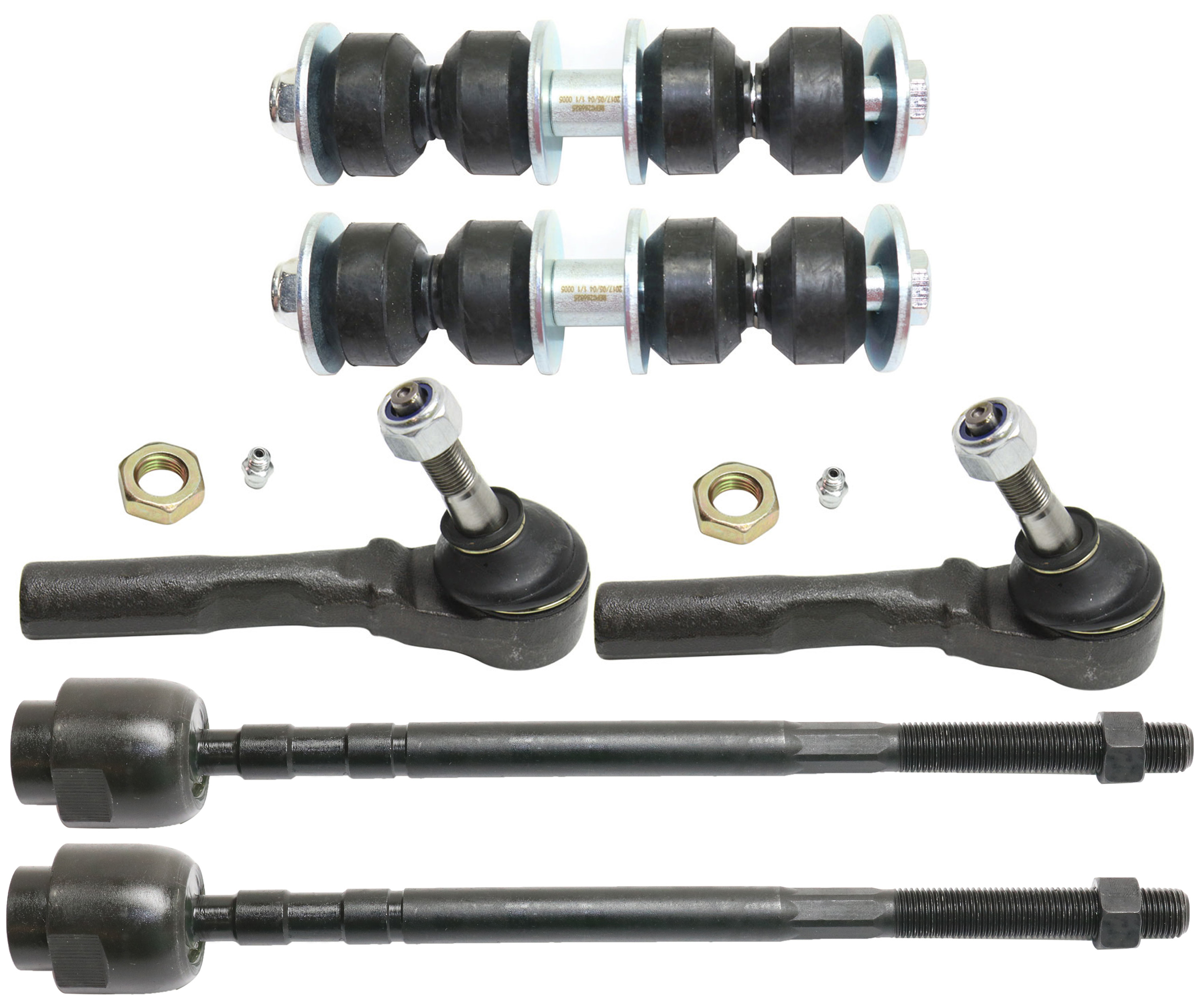 AM CAVALIER SUNFIRE 95-05 FRONT SUSPENSION KIT RH AND LH 6 pc kit with Sway Bar Link and Tie Rod End SKU KIT 101017-26 OEM 1015993-2651317-5451027-150245