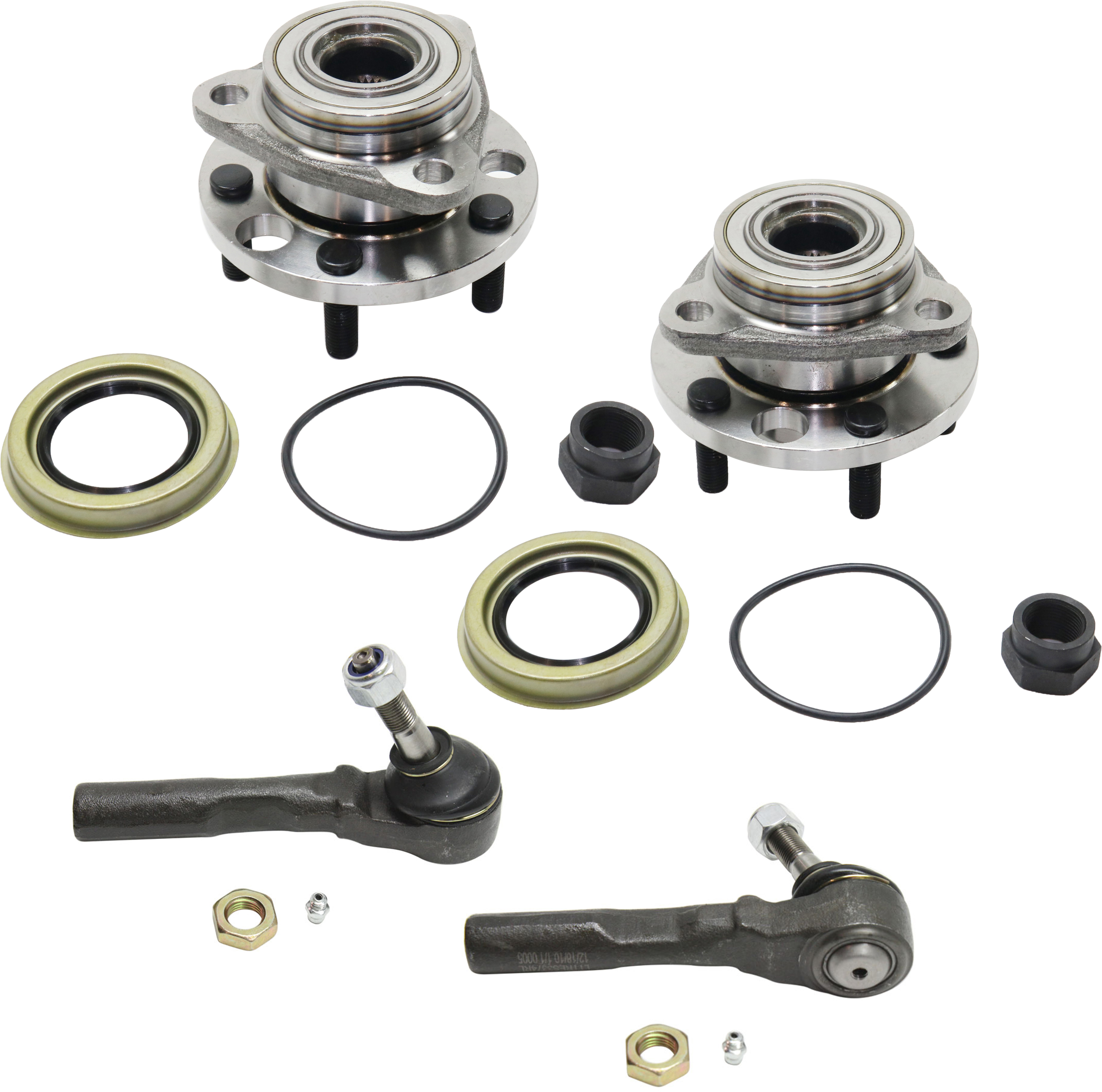 AM CAVALIER SUNFIRE 95-05 FRONT HUB ASSEMBLY RH AND LH 4 pc Kit with Tie Rod Ends SKU KIT 101017-30 OEM 382063-2692986-4011649-2603352