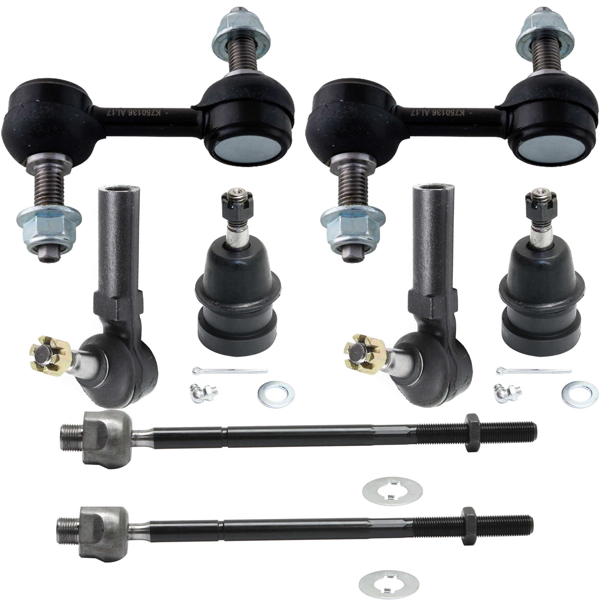 AM CORVETTE 97-13 XLR 04-09 FRONT SUSPENSION KIT RH AND LH 8 pc kit with Ball Joints Sway Bar Links and Tie Rod Ends SKU KIT 101017-49 OEM 260-162-050-513-391-000-000-000-000