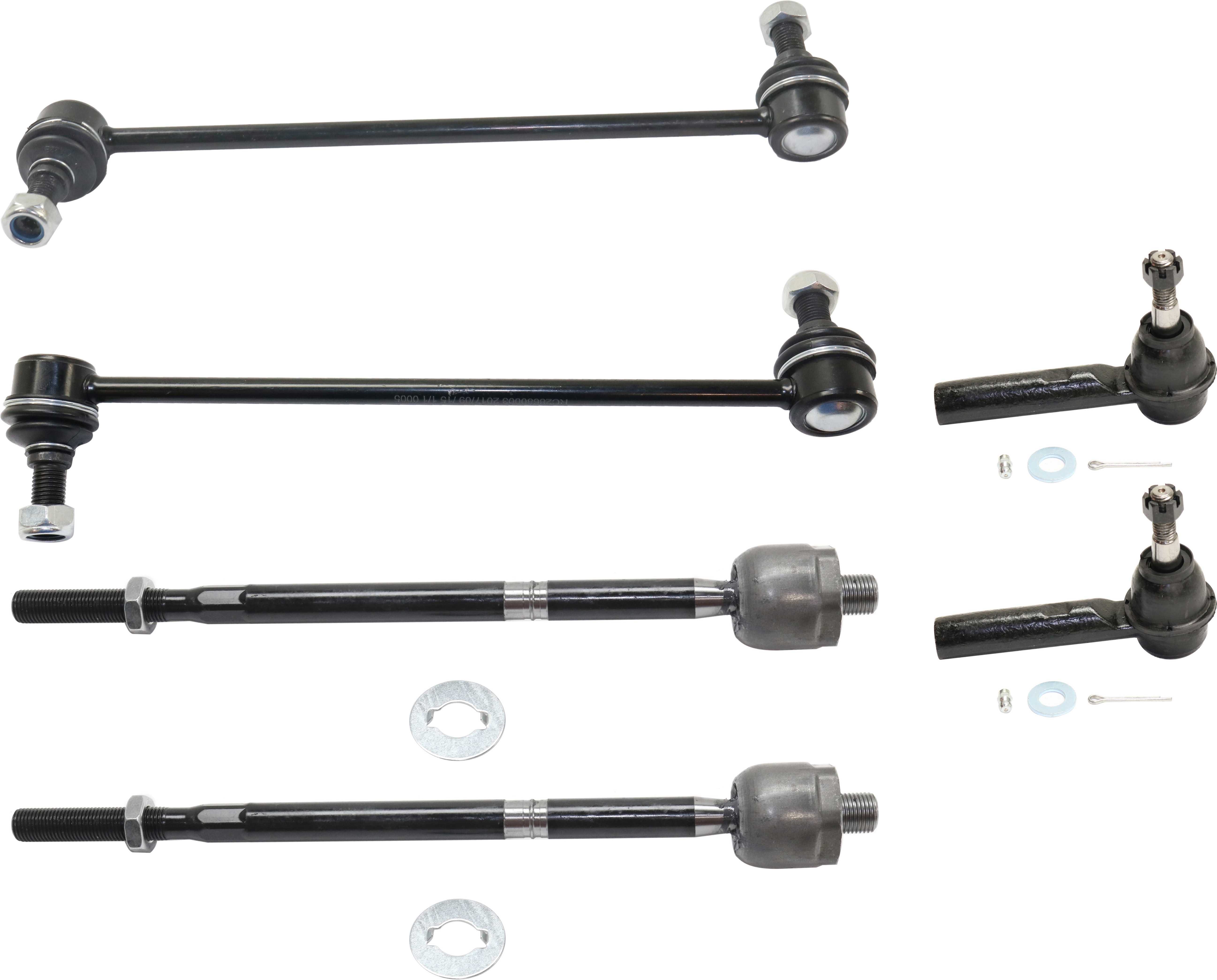 AM EQUINOX TERRAIN 10-17 FRONT SUSPENSION KIT RH AND LH 6 pc Kit with Sway Bar Links and Tie Rod Ends SKU KIT 101017-56 OEM 1017499-2653026-5451740-157799
