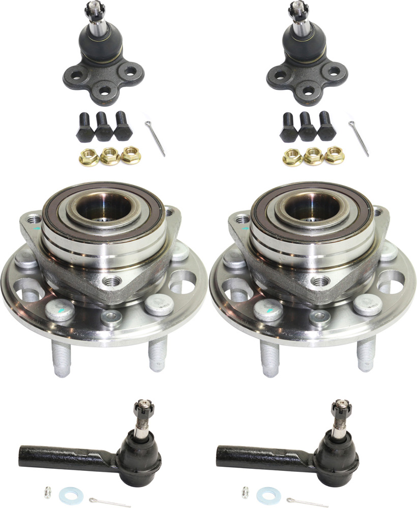 AM EQUINOX TERRAIN 10-17 FRONT SUSPENSION KIT RH AND LH 6 pc kit with Ball Joints Tie Rod Ends and Wheel Hubs SKU KIT 101017-61 OEM GS50519-19207057-91258036-9450