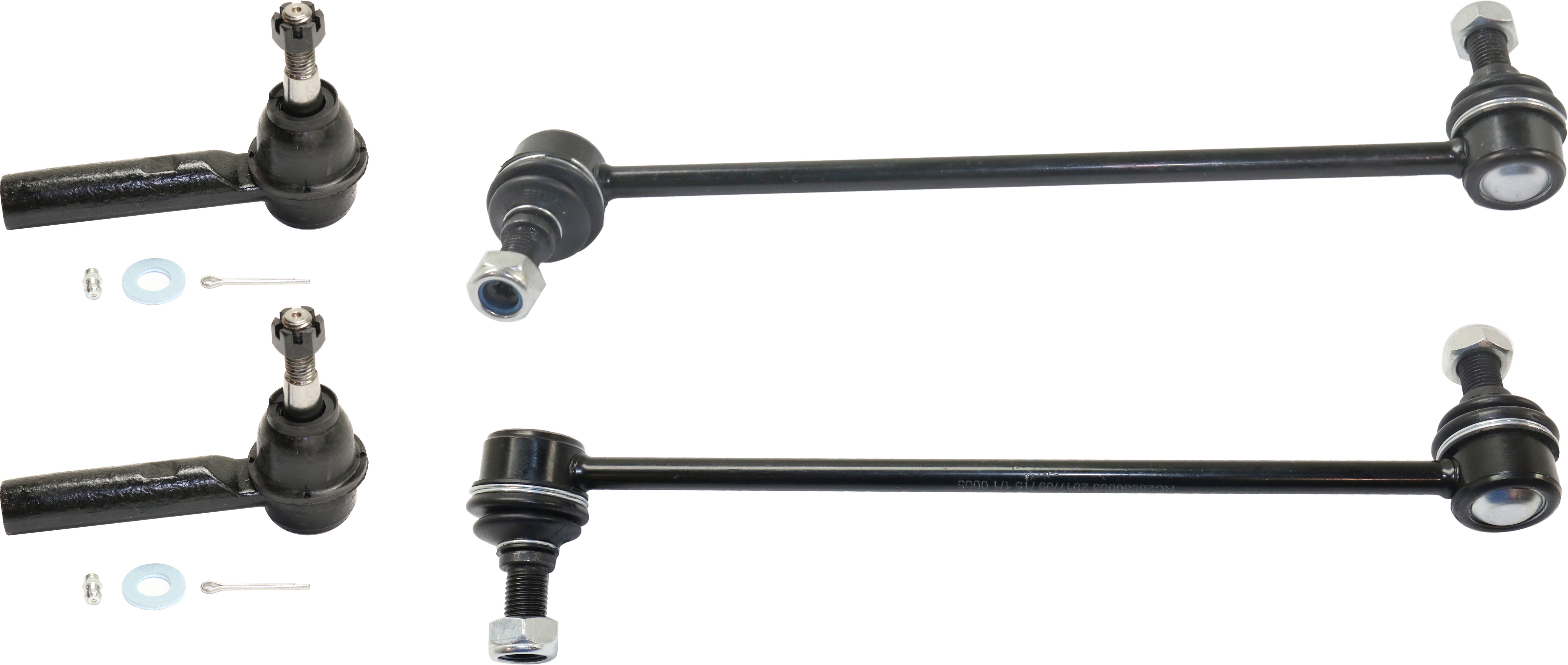 AM EQUINOX TERRAIN 10-17 FRONT SUSPENSION KIT RH AND LH 4 pc Kit with Sway Bar Links and Tie Rod Ends SKU KIT 101017-66 OEM 1017499-2653026-5451740-157799