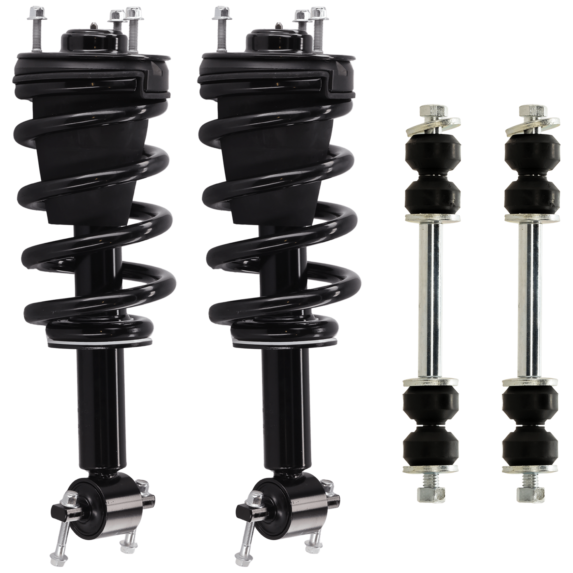 AM SILVERADO SIERRA 1500 FRONT SUSPENSION KIT 4 pc Kit with Loaded Struts and Sway Bar Links SKU KIT 101017-87 OEM 25980102-25888684-10393679-103