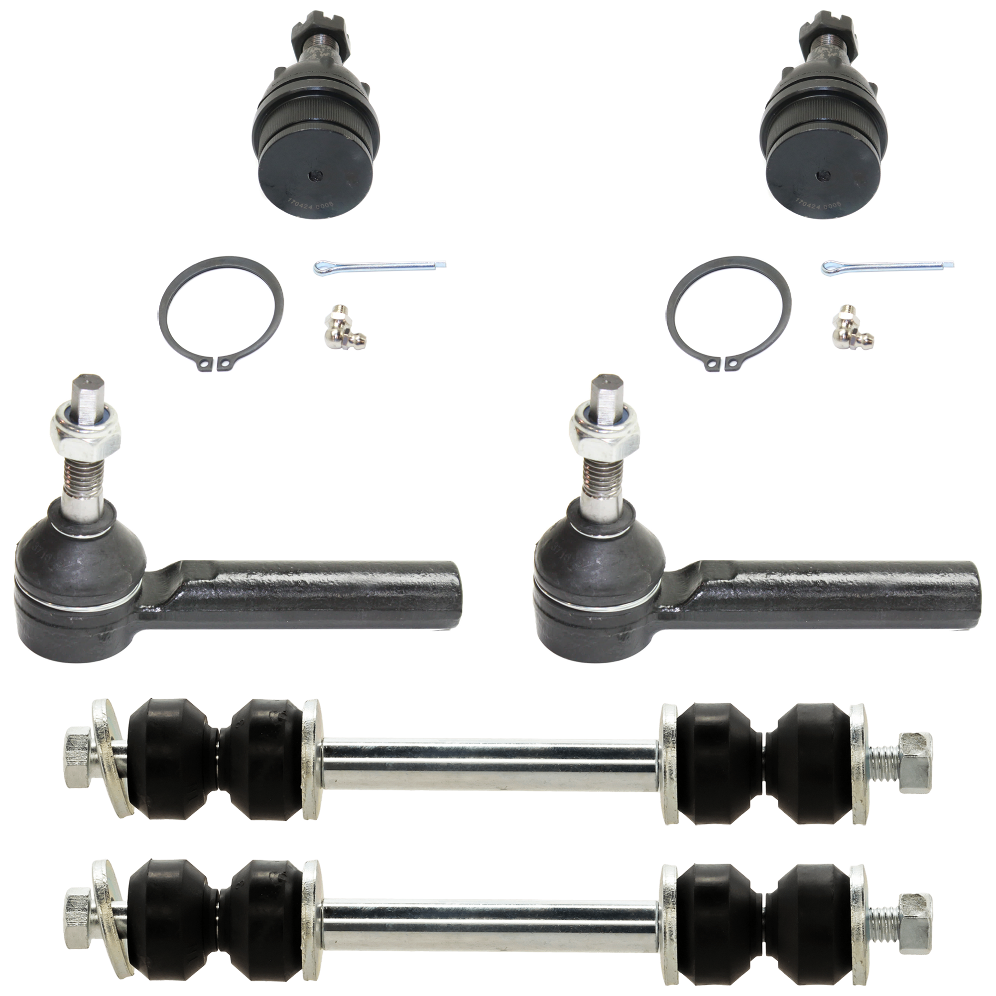 AM AVALANCHE 07-13 ESCALADE 07-14 FRONT SUSPENSION KIT RH AND LH 6 pc kit with Ball Joints Sway Bar Links and Tie Rod Ends SKU KIT 101017-92 OEM 104327-2601528-5051272-1247281