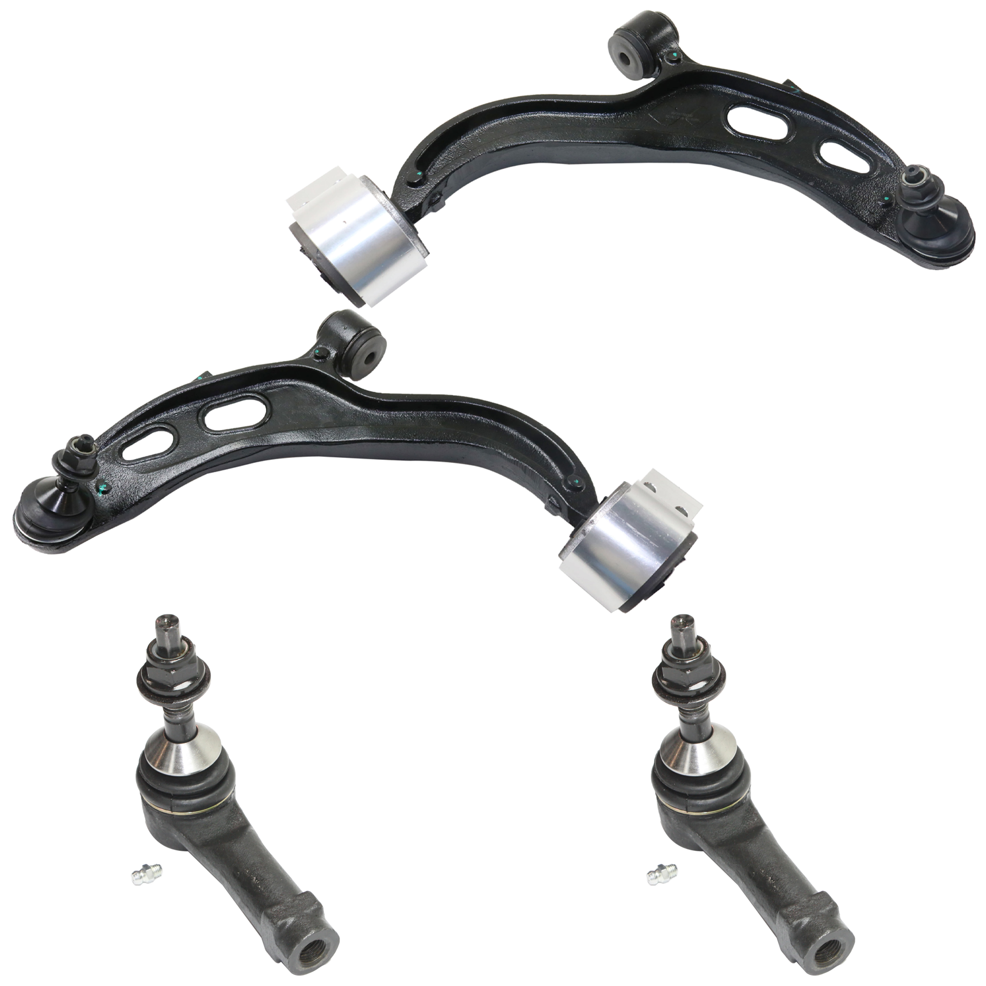 AM TAURUS 13-19 FRONT CONTROL ARM KIT RH AND LH Lower 4 pc kit with Tie Rod Ends SKU KIT 101018-03 OEM FA5Z3078A FA5Z3079A MCF2227 MC