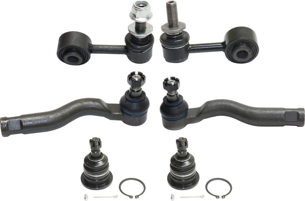 AM TUNDRA 07-21 SEQUOIA 08-22 FRONT SUSPENSION KIT RH AND LH 6 pc kit with Ball Joints Sway Bar Links and Tie Rod Ends SKU KIT 101018-47 OEM 2601747-5001153-104500018-4861