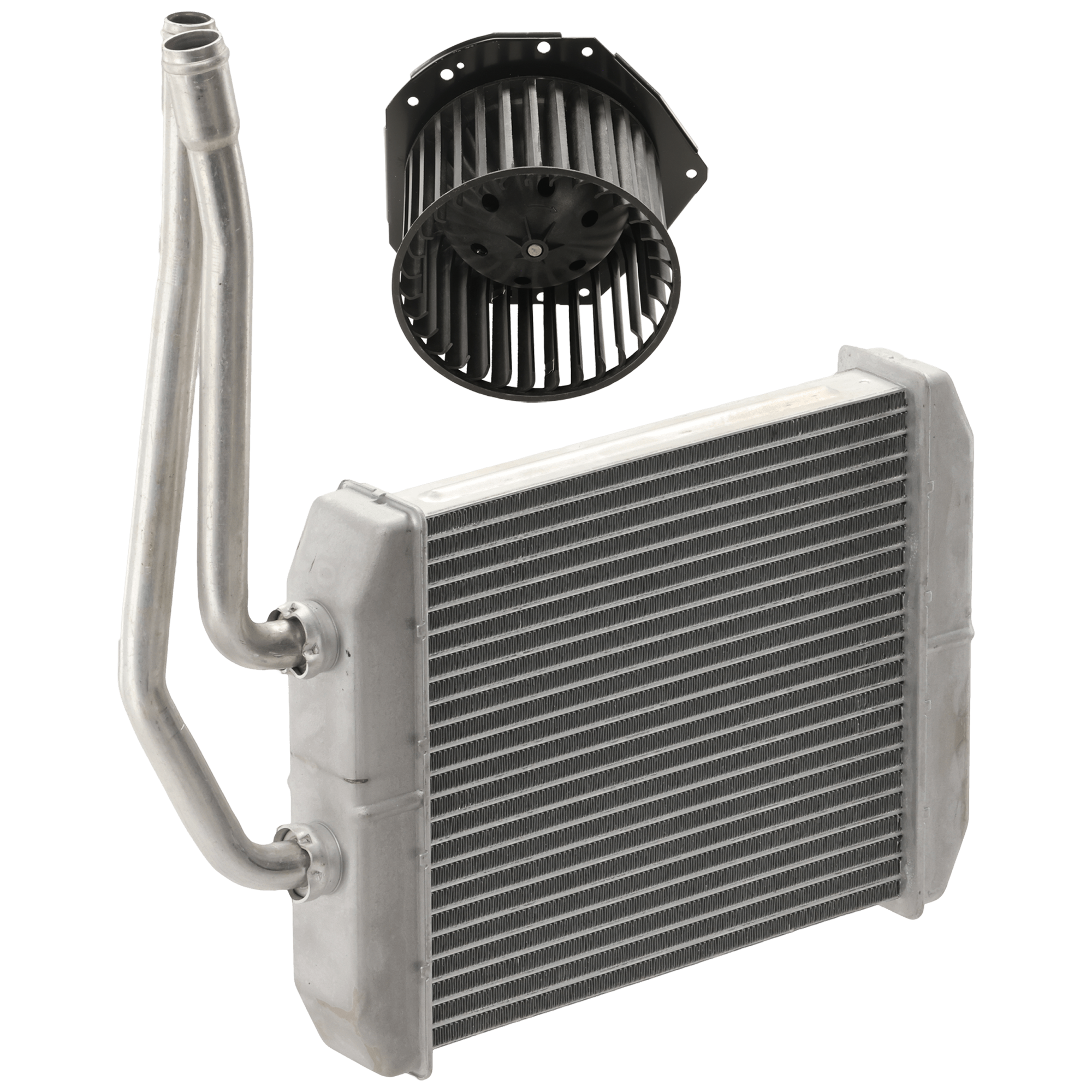 AM C1500-92-96 K1500-92-96 HEATER CORE AND BLOWER MOTOR KIT Front 2 pc Kit Aluminum 8.25 x 7.5 x 1 in. Core size with Heater Core and Blower Motor SKU KIT 101024-06 Partslink GM3126117 OEM 89019173-88959521-88890696