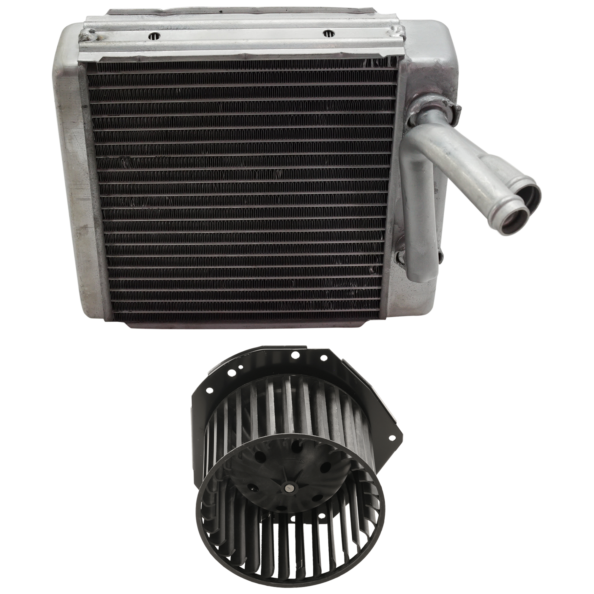 AM CAMARO 82-88 FIREBIRD 85-88 HEATER CORE AND BLOWER MOTOR KIT 2 pc Kit Aluminum 7.25 x 6.06 x 1.63 in. Core Size with Heater Core and Blower Motor SKU KIT 101024-08 Partslink GM3126117 OEM 3048945-88959521-88890696
