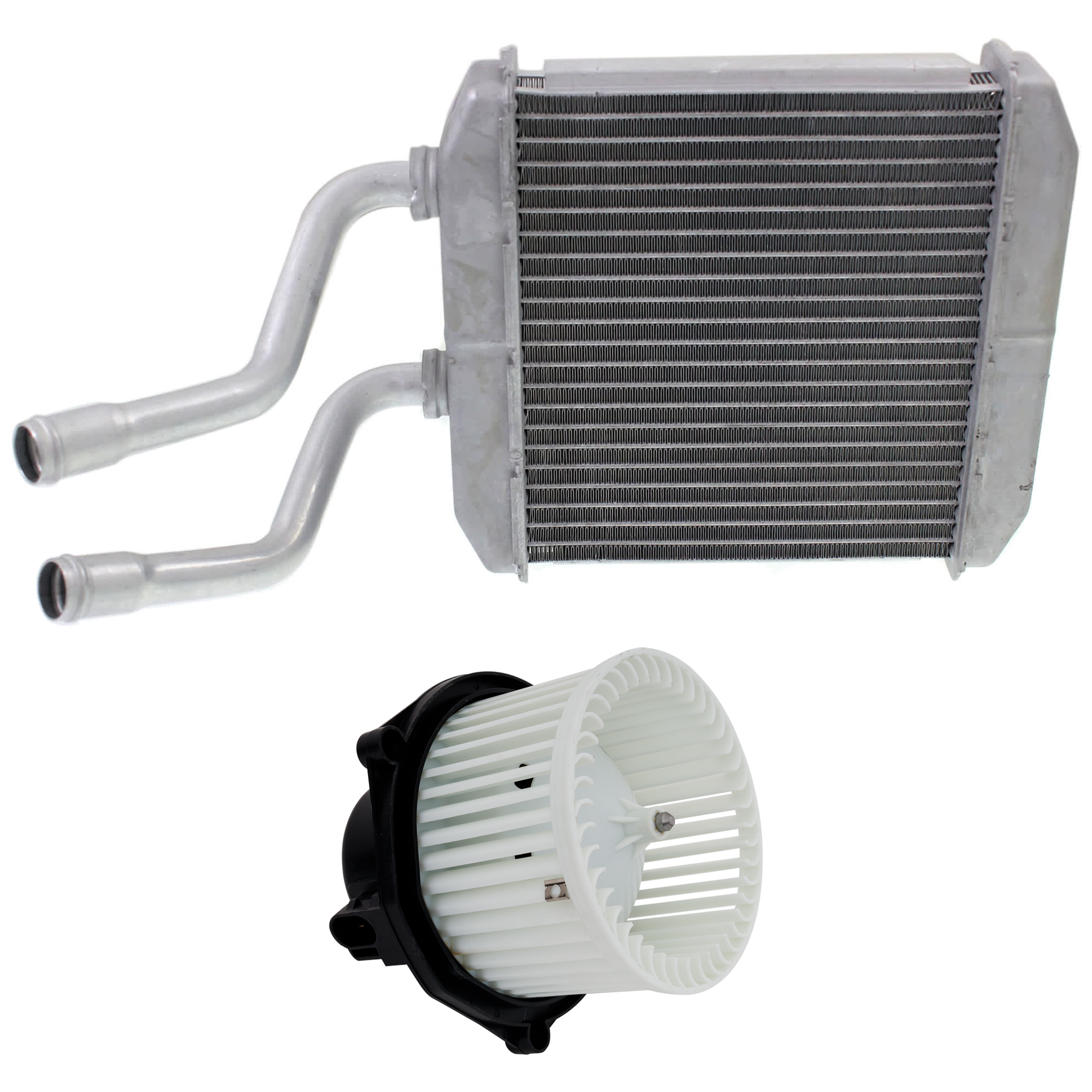 AM CAVALIER 95-05 SUNFIRE 95-05 HEATER CORE AND BLOWER MOTOR KIT 2 pc Kit 6.5 x 7.5 x 1 in. Core size with Heater Core and Blower Motor SKU KIT 101024-14 Partslink GM3128100 GM3126106 OEM 52463428-19153679-52498951