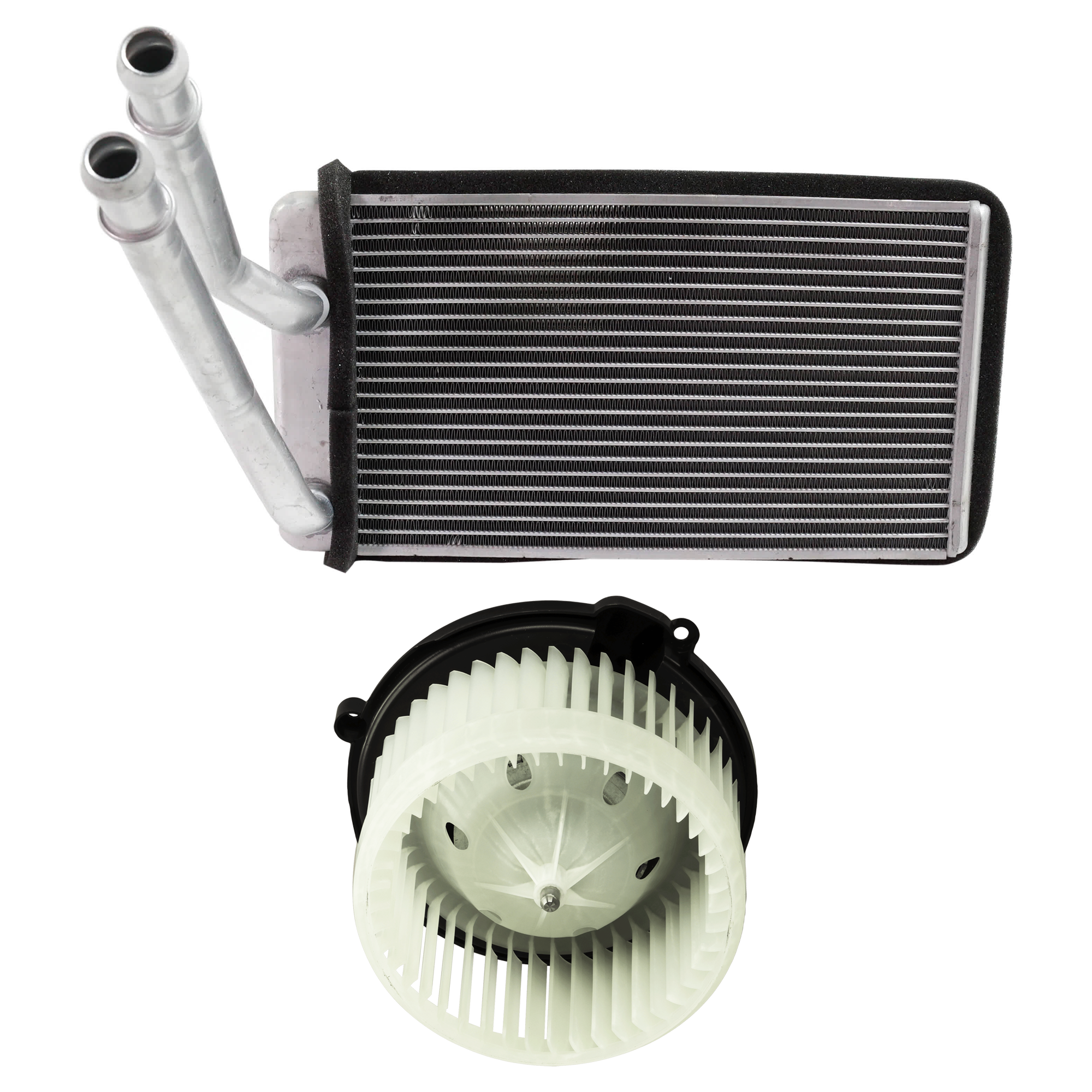 AM EQUINOX 06-17 TERRAIN 10-17 HEATER CORE AND BLOWER MOTOR KIT 2 pc Kit Aluminum 9.81 x 6 x 1 in. Core Size with Heater Core and Blower Motor SKU KIT 101024-24 Partslink GM3126140 OEM 15781482-7412078J01-22896430