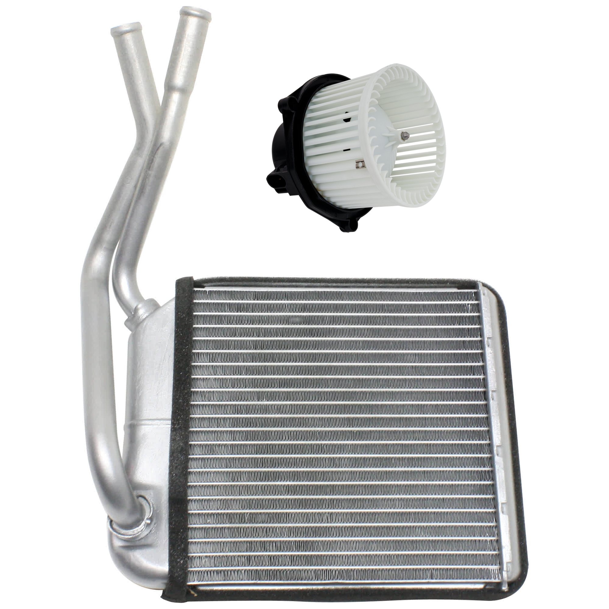 AM GRAND AM 99-05 MALIBU 98-03 HEATER CORE AND BLOWER MOTOR KIT 2 pc Kit 7.25 x 7.5 x 1 in. Core size with Heater Core and Blower Motor SKU KIT 101024-43 Partslink GM3126106 OEM 89018432-19153679-52498951