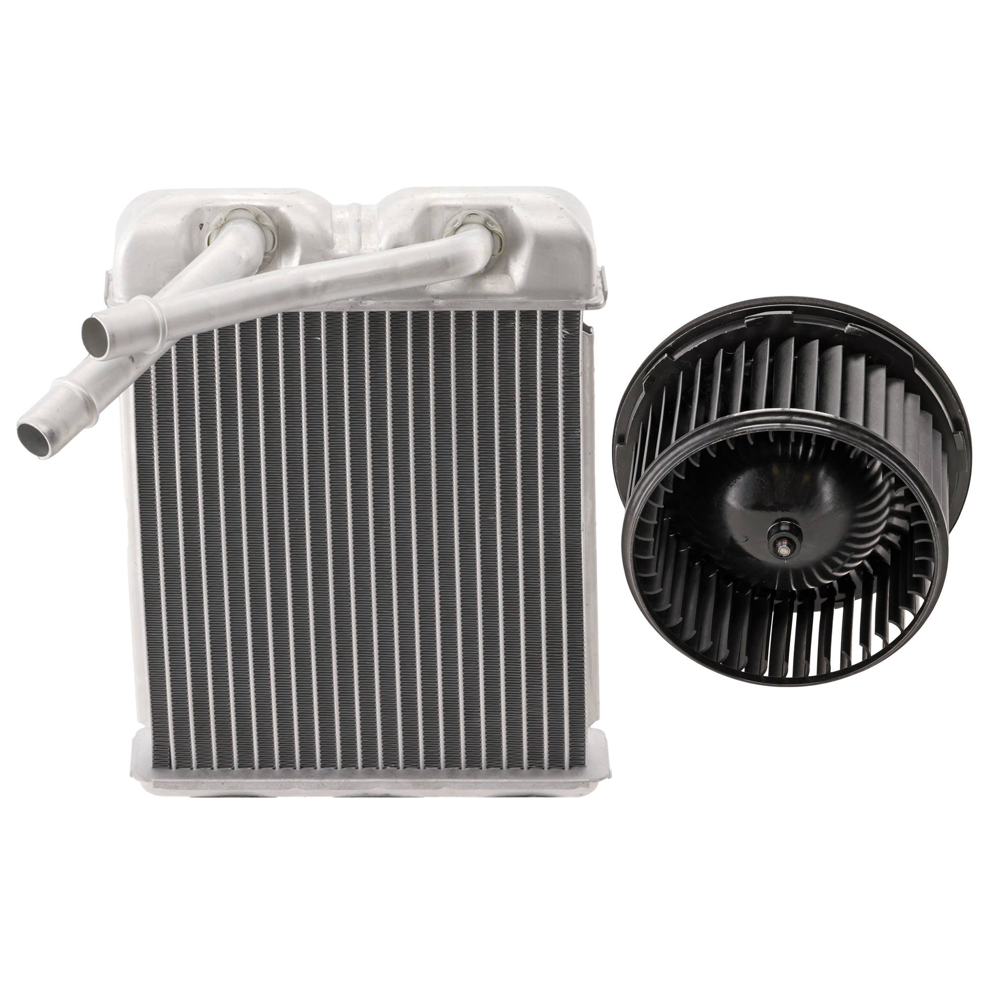 AM SILVERADO SIERRA 03-14 BLOWER MOTOR 2 pc Kit w o ATC and Custom Center Console includes Heater Core SKU KIT 101025-04 Partslink GM3126149 GM3128108 OEM 22803996-88986838 PFM 89018297