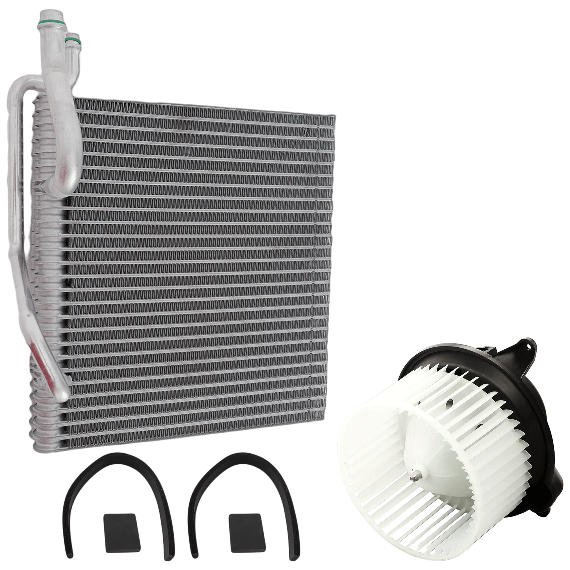 AM SILVERADO SIERRA 03-07 BLOWER MOTOR 2 pc Kit Front w Custom Center Consol includes A C Evaporator SKU KIT 101025-05 OEM 88986838-19258418