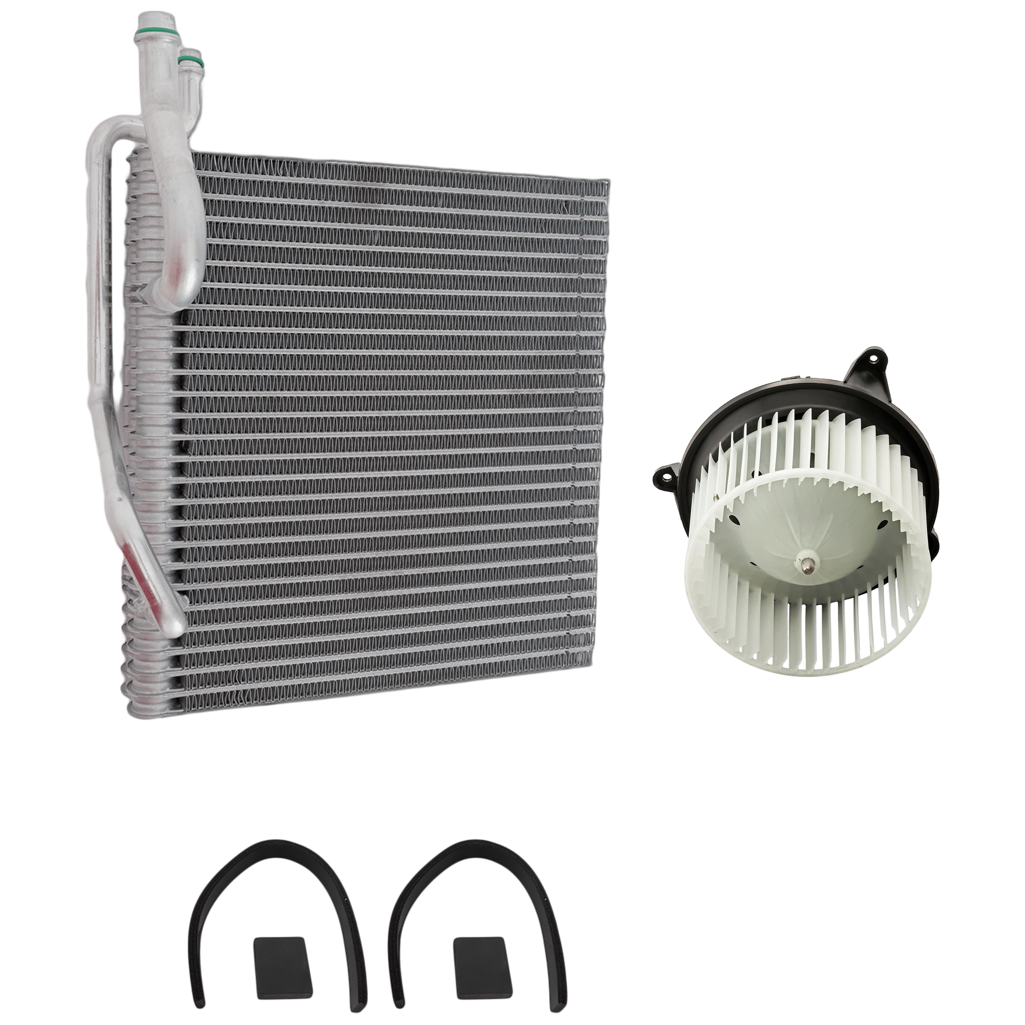 AM SILVERADO SIERRA 03-07 BLOWER MOTOR 2 pc Kit Front w Custom Center Console includes A C Evaporator SKU KIT 101025-06 OEM 88986838-19258418