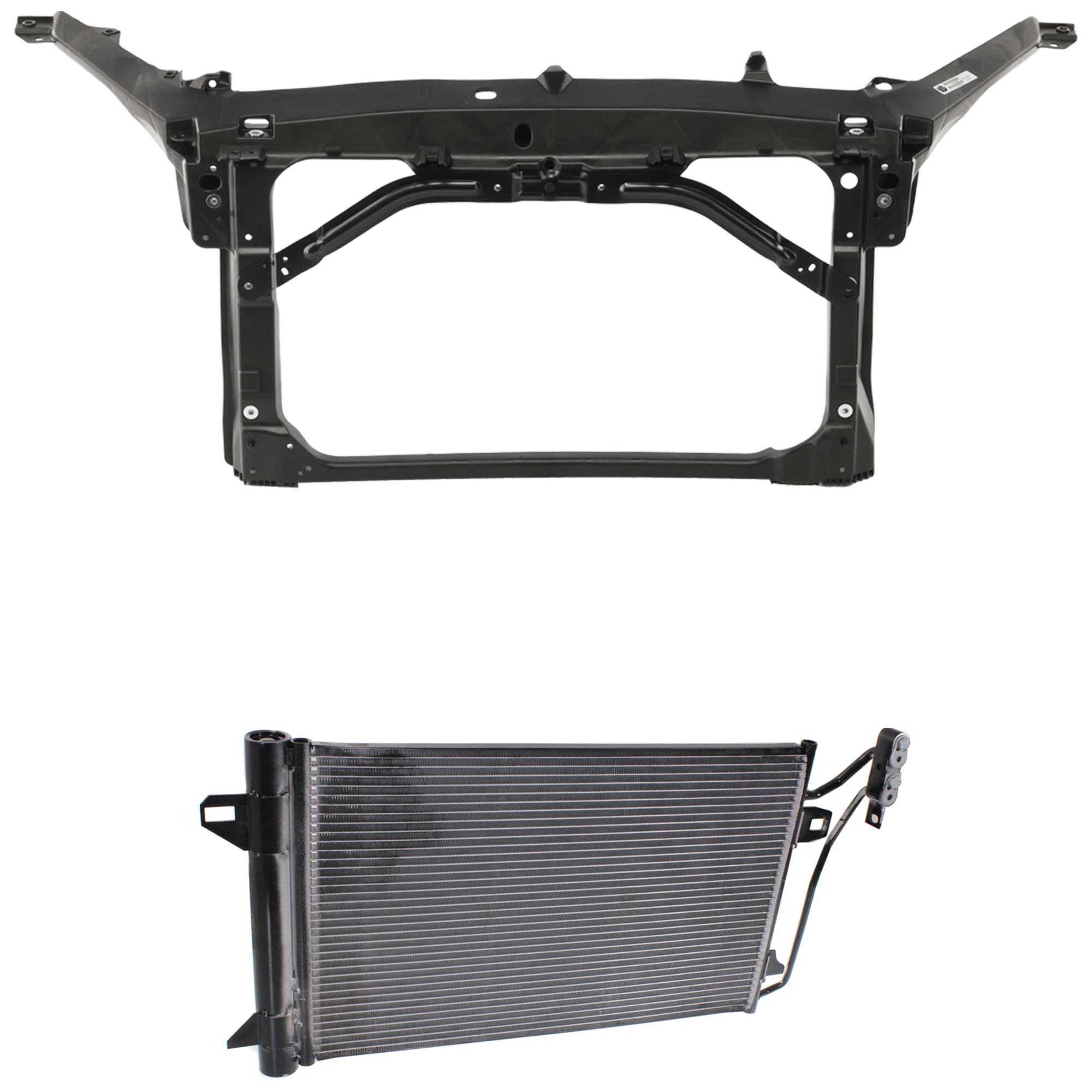 AM FUSION 10-12 MILAN 10-11 RADIATOR SUPPORT 2 pc Kit Assembly 2.5L 3.0L Eng. includes A C Condenser SKU KIT 101025-24 Partslink FO1225201 FO3030223 OEM AE5Z16138A 9E5Z19712A