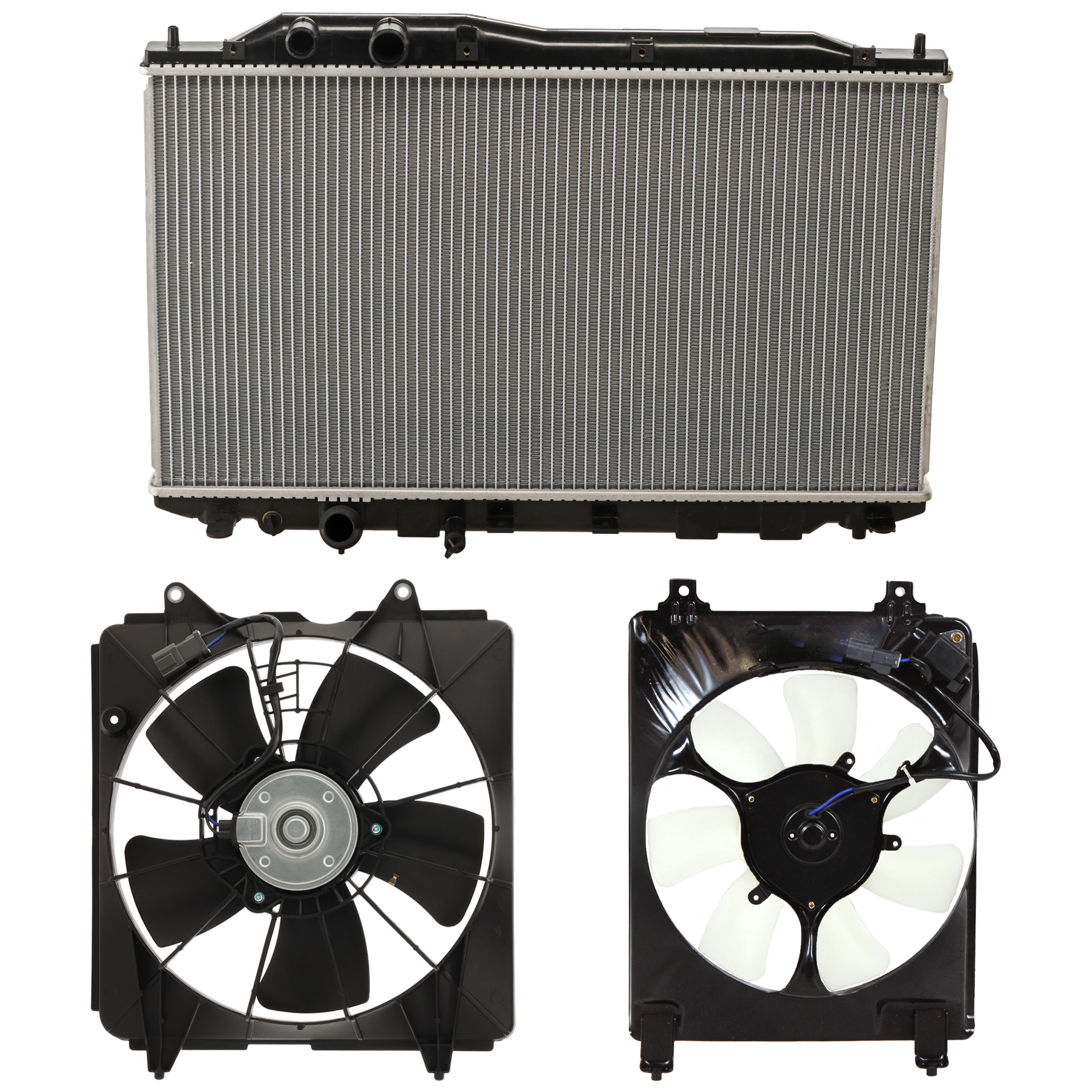 AM CIVIC 06-11 RADIATOR 3 pc Kit 1.8L Eng. Automatic Transmission includes A C Condenser Fan and Radiator Fan SKU KIT 101025-29 Partslink HO3010208 HO3110115 HO3115129 OEM 19010RNBC51-19015RNAA01-38616R