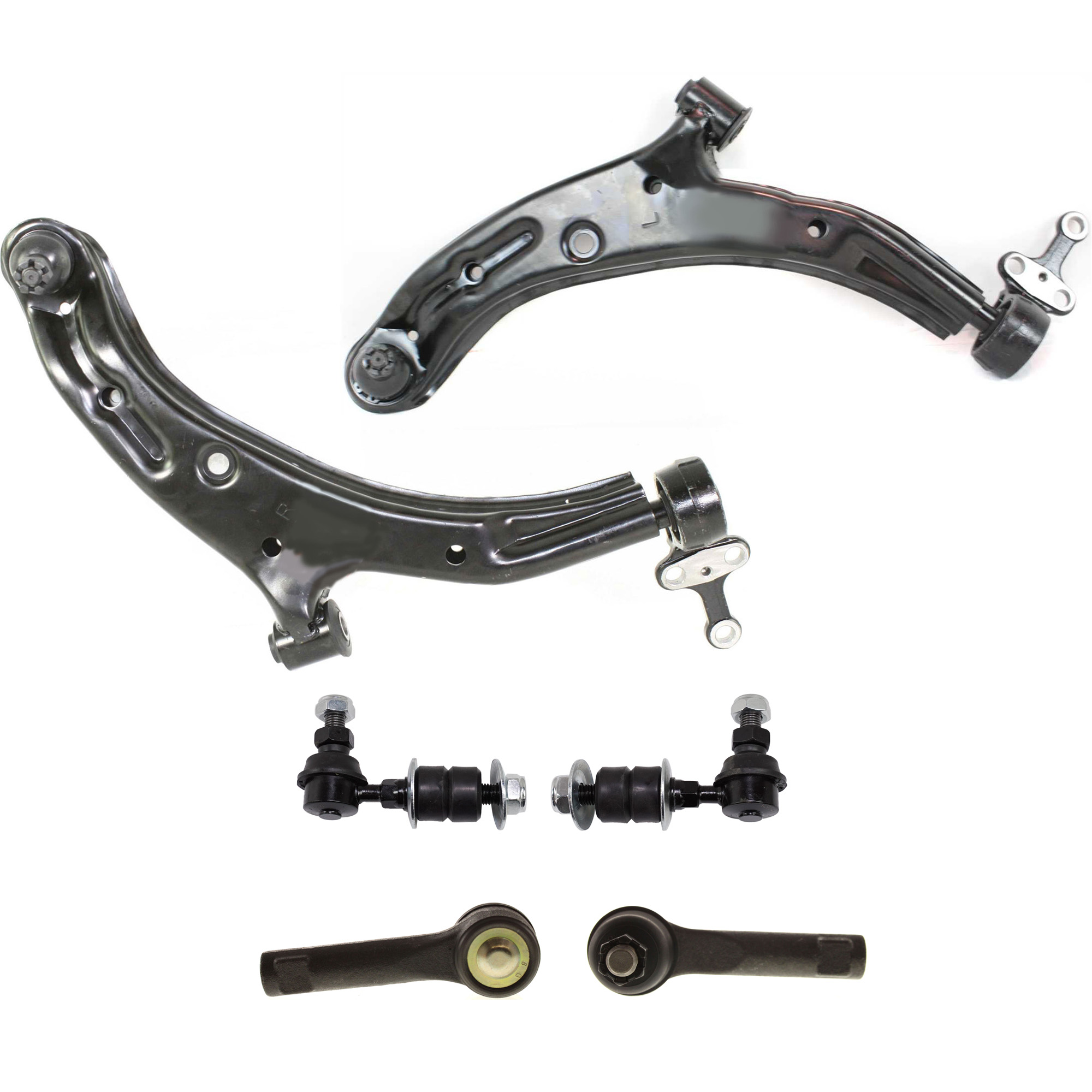 AM SENTRA 00-06 FRONT CONTROL ARM KIT RH AND LH w ball joint s 6 pc Kit with Sway Bar Link and Tie Rod End SKU KIT 101117-05 OEM 545014Z011-545015M000-54501F