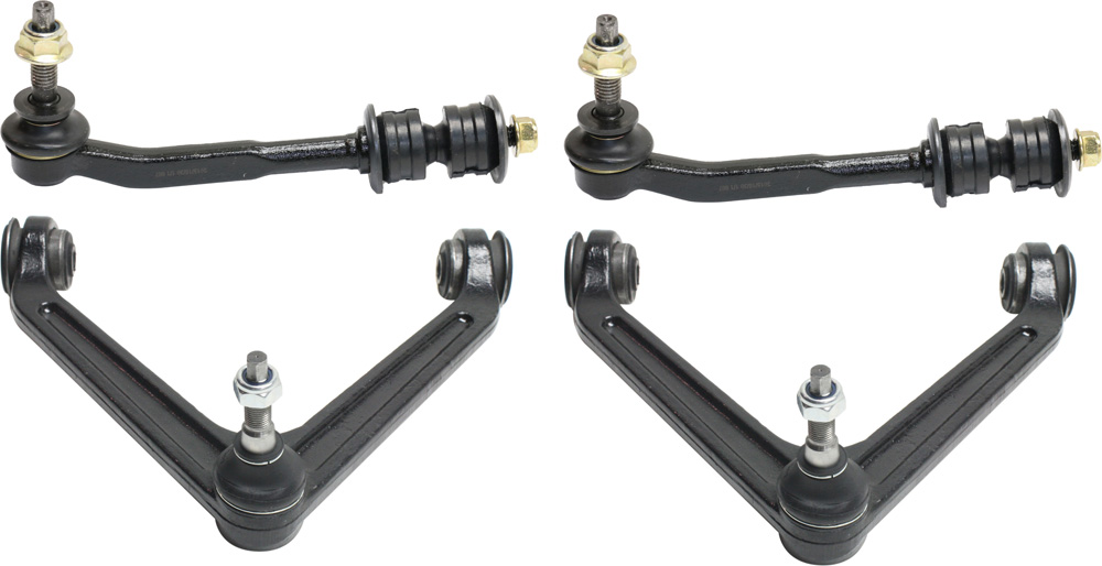 AM DURANGO 04-09 ASPEN 07-09 FRONT CONTROL ARM KIT RH AND LH Upper w ball joint s 4 pc Kit with Sway Bar Link SKU KIT 101117-21 OEM 52106577AA 52106577AB 52106577