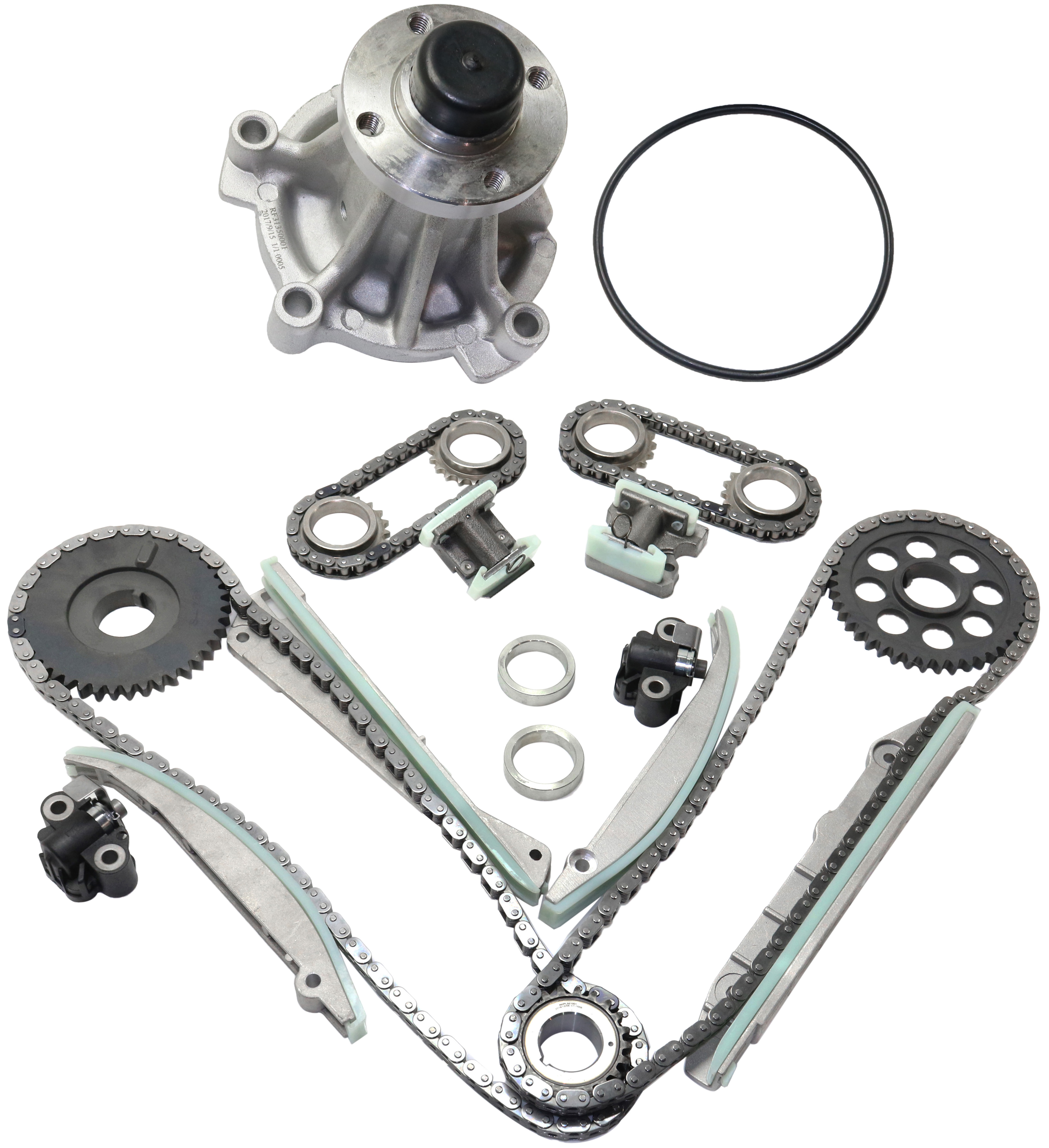 AM AVIATOR 03-05 TIMING CHAIN KIT 2 pc kit with Water Pump SKU KIT 101117-35 OEM 3L3Z8501CA