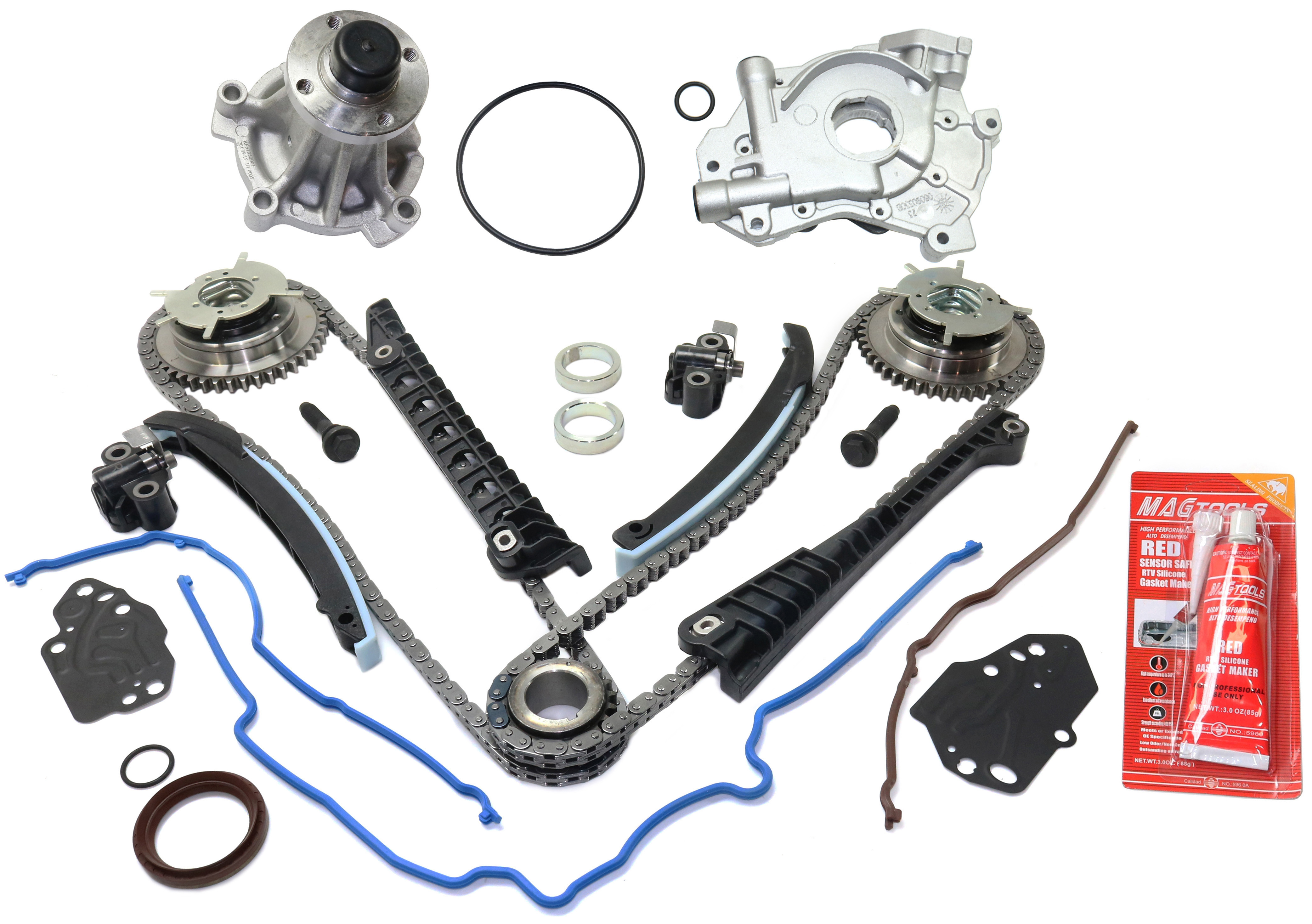 AM F 150-04-09 F SERIES SUPER DUTY PICKUP 05-10 TIMING CHAIN KIT 3 pc kit with Oil Pump and Water Pump SKU KIT 101117-42 OEM 3L3Z8501CA