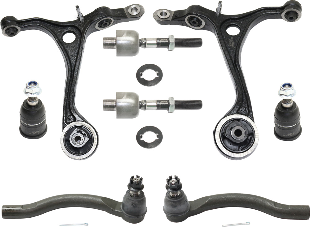 AM TL 04-06 FRONT CONTROL ARM KIT RH AND LH Lower w ball joint s 8 pc Kit with Ball Joint and Tie Rod End SKU KIT 101117-58 OEM BJ50075-51360SEPA00-51350SEPA0