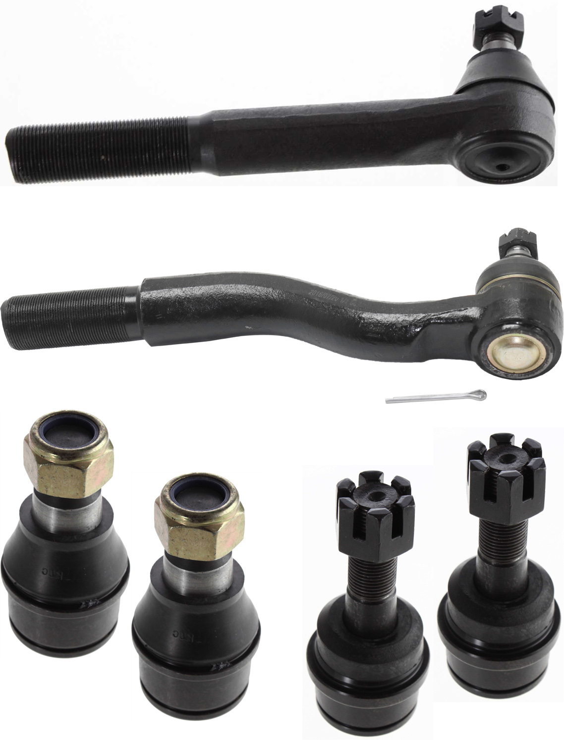 AM F SERIES SUPER DUTY PICKUP 99-04 EXCURSION 00-05 FRONT TIE ROD LH Inner and Outer 6 pc Kit with Ball Joints SKU KIT 101212-03 OEM F81Z3A131BB 104149-287003-2870