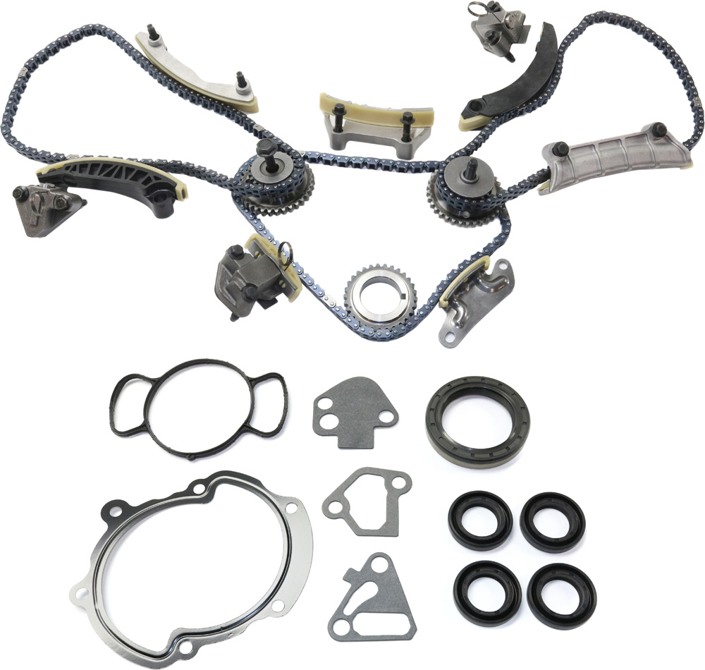 AM SAAB 9-3-06-09 ENCLAVE 08-20 FRONT TIMING CHAIN KIT with Timing Cover Gasket SKU KIT 101217-26 OEM 90753S 67828-151024401 JV5178