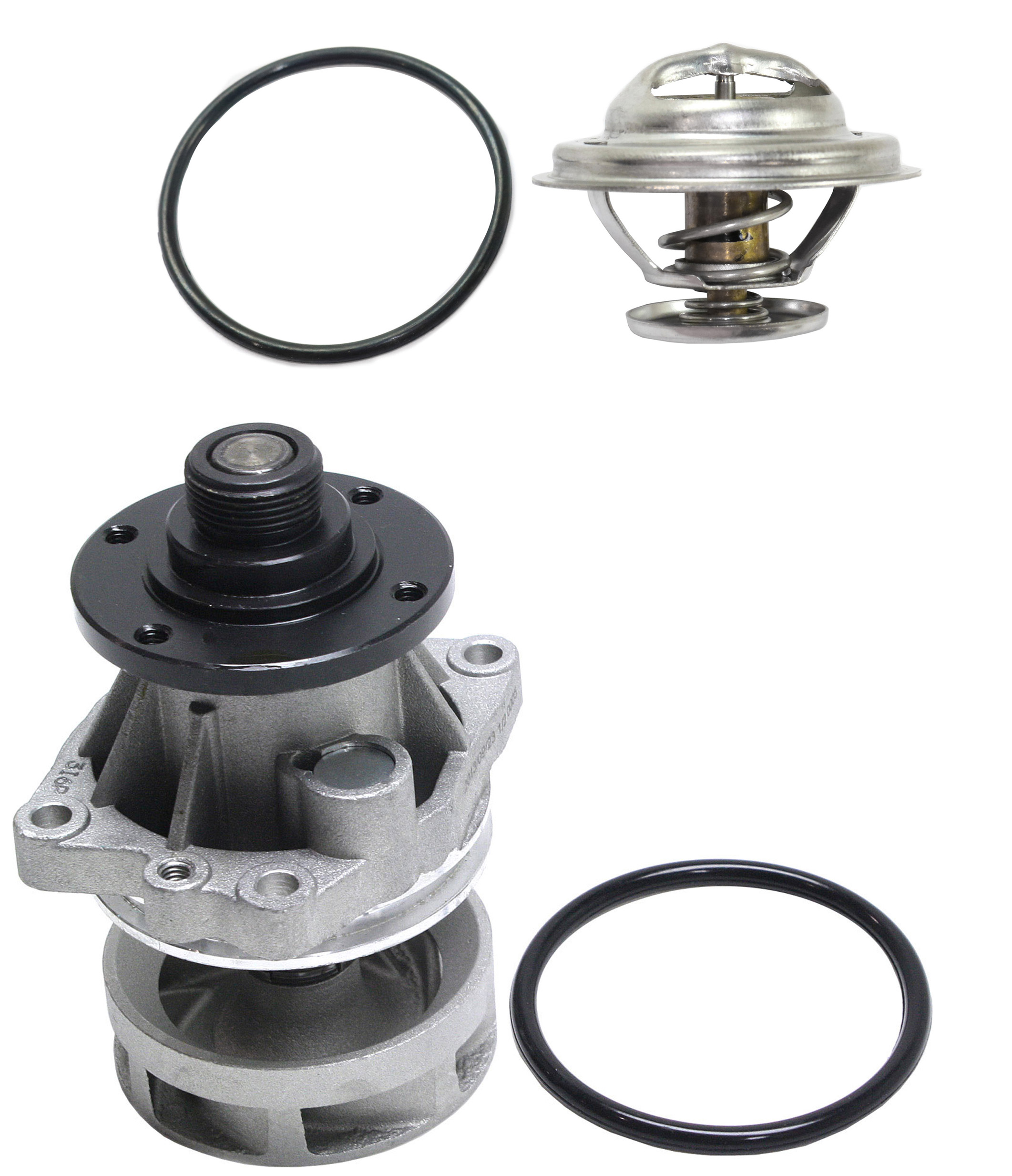 AM 3 SERIES 92-99 WATER PUMP 2 pc kit with Thermostat SKU KIT 101217-54 OEM 1882-18261-20669-41057-435